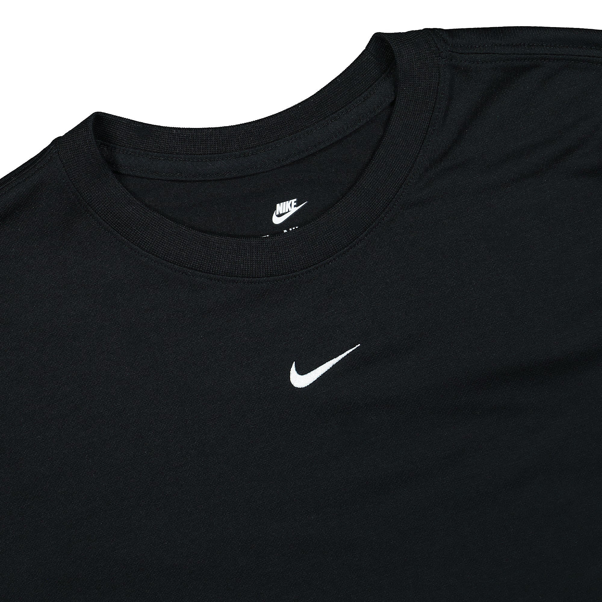 Nike Wmns NSW Essential Slim Cropped Tee Black / White T-Shirts Close-up | Overkill