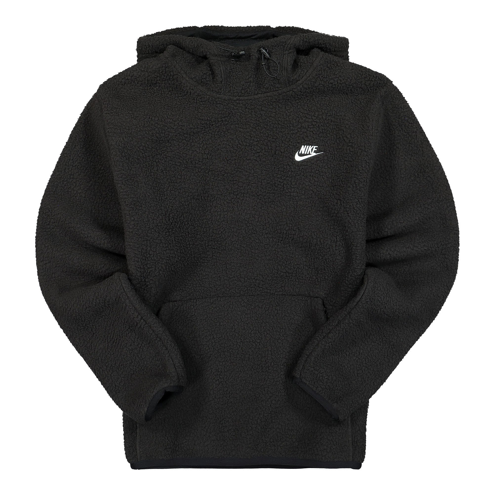 Nike NSW Sport Essentials Plus Sherpa GX Fleece Hoodie Black / Black / White Hoodies DD5013 010 | Overkill