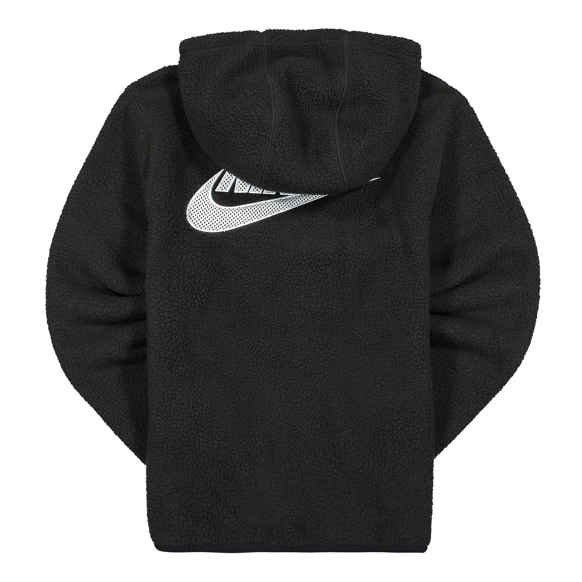 Nike NSW Sport Essentials Plus Sherpa GX Fleece Hoodie Black / Black / White Hoodies Material | Overkill