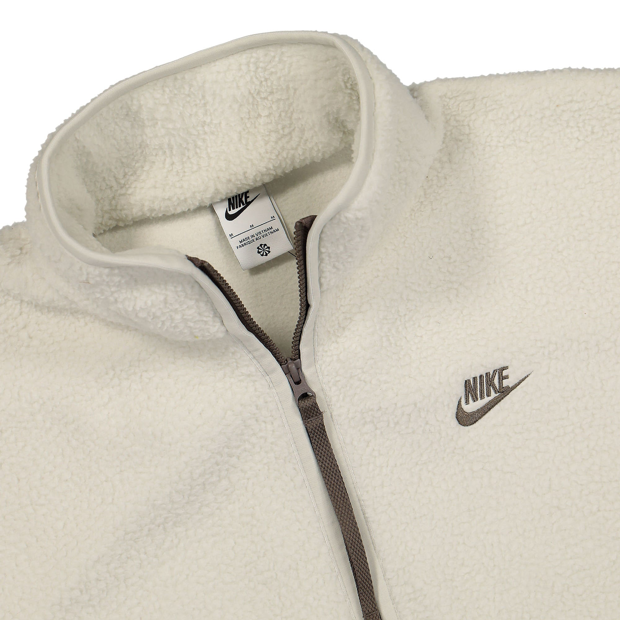 Nike NSW Sport Essentials Plus Sherpa Full Zip Jacket Light Bone / Ironstone / Ironstone Jackets Close-up | Overkill