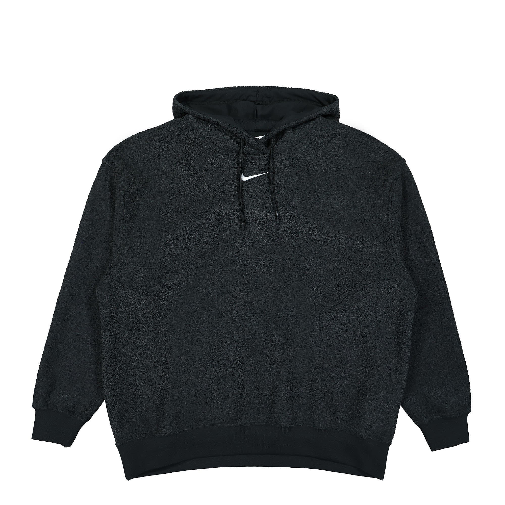 Nike Wmns NSW Essentials Plush Hoodie Black / White Hoodies DD5118 010 | Overkill