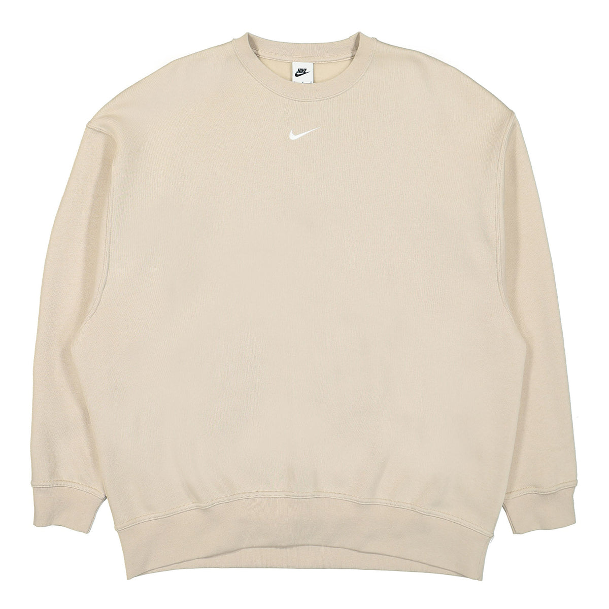 Nike Wmns NSW Essentials Collection Fleece Over-Oversized Crew Sweatshirt Sanddrift / White Sweatshirts DD5632 126 | Overkill