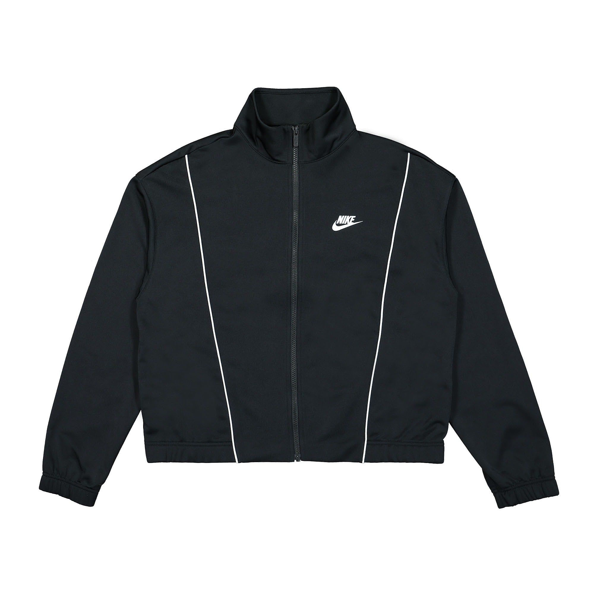 Nike Wmns NSW Essentials Fitted Track Suit Black / White / White Track Jackets Material | Overkill