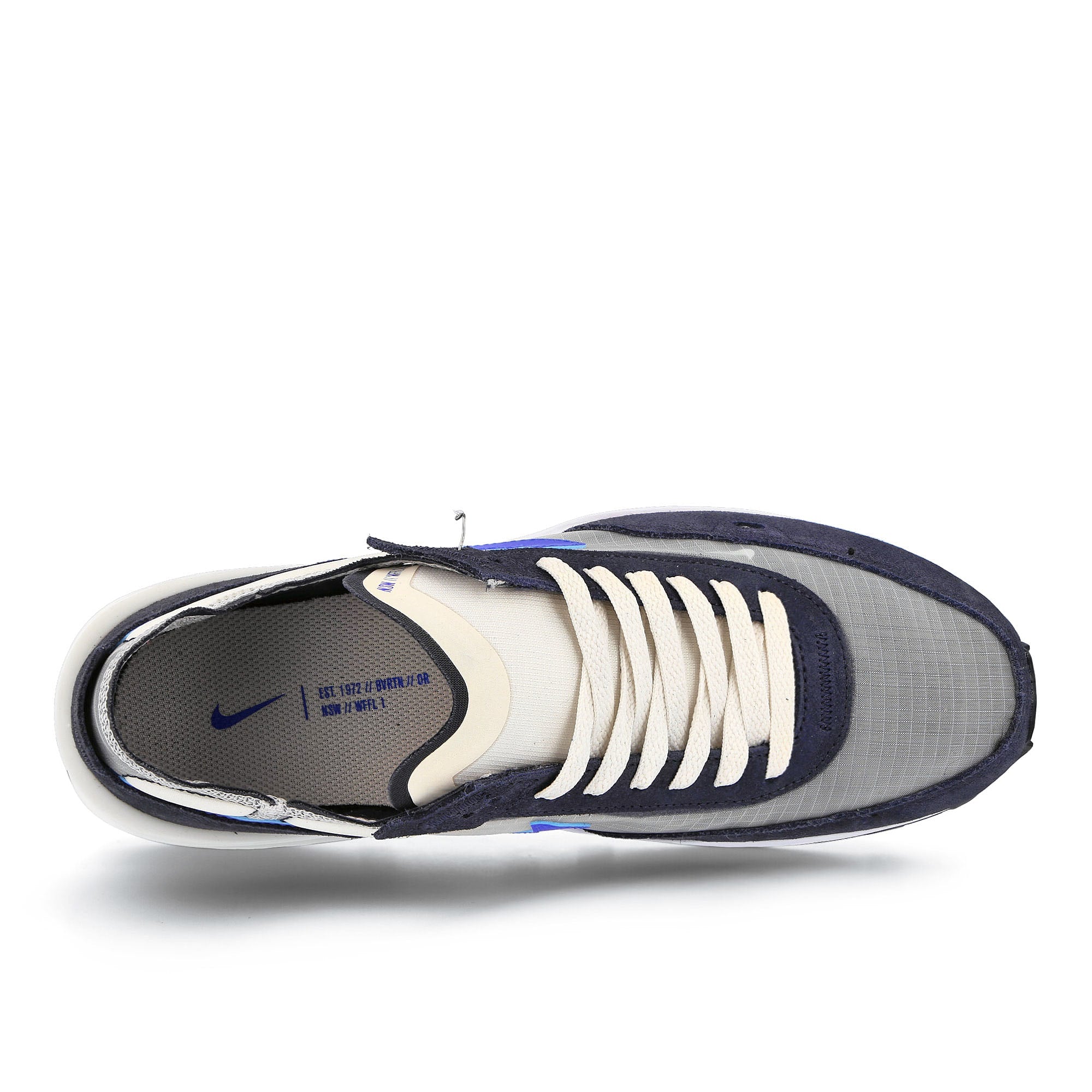 Nike waffle one se Phantom-Hyper Royal - Dark Obisdian - Black Sneakers Detailfoto | Overkill