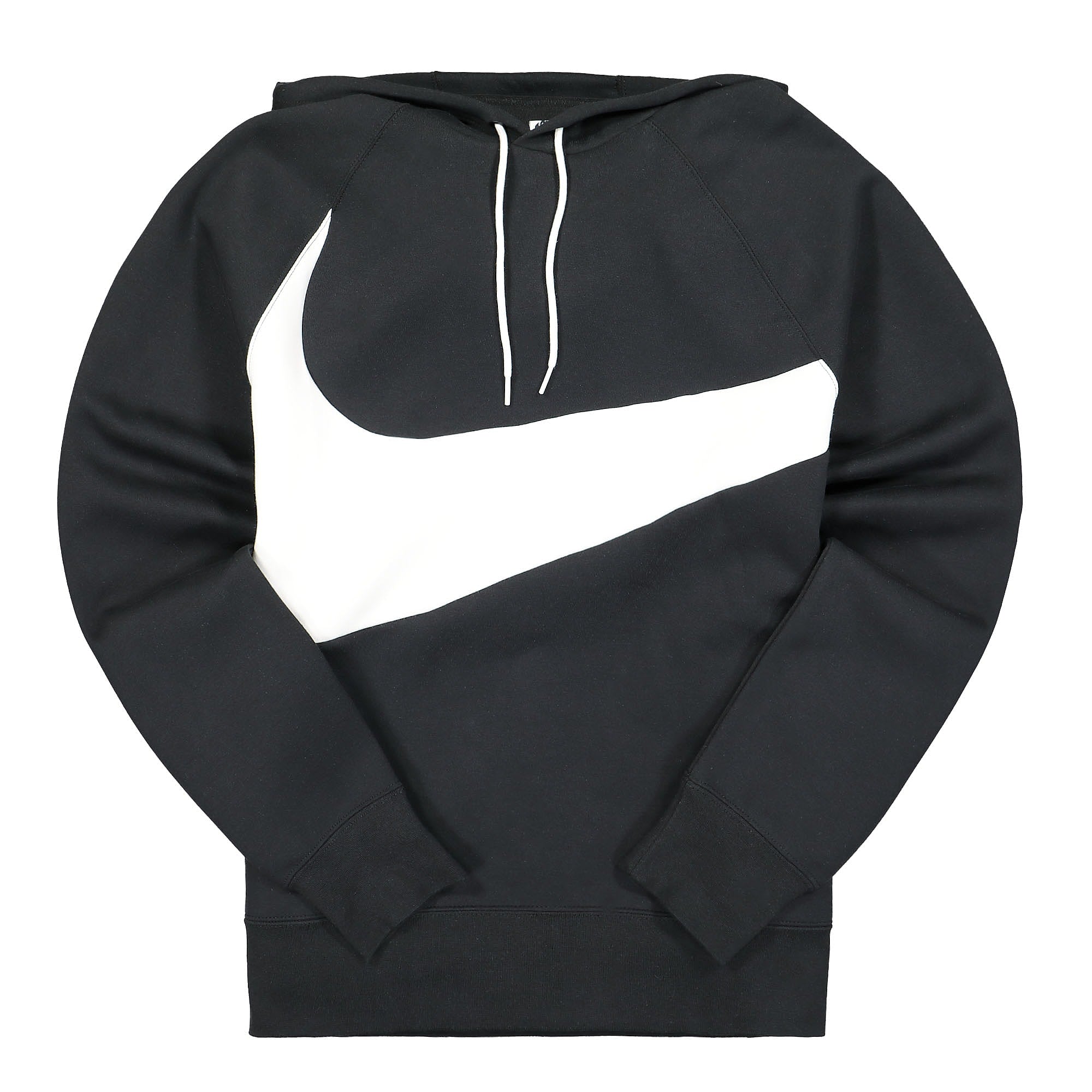 Nike NSW Swoosh Tech Fleece Hoodie Black / White / White Hoodies DD8222 010 | Overkill