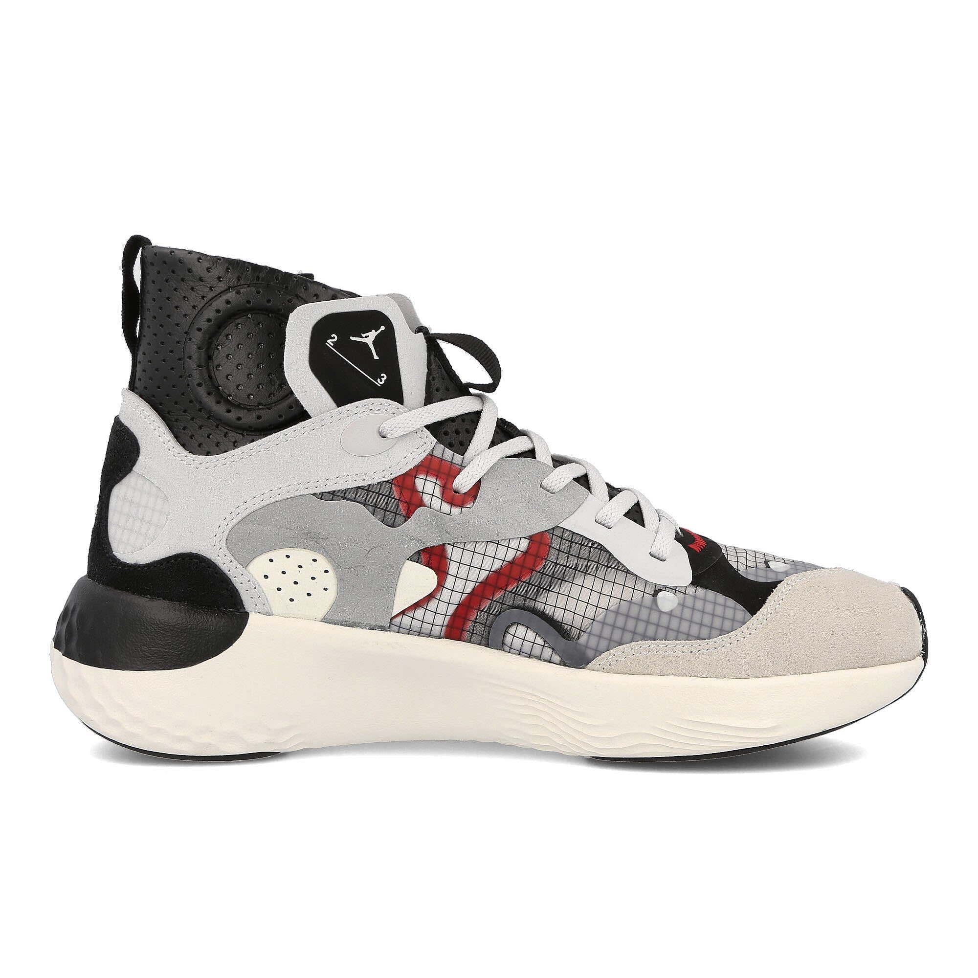 Jordan Air Jordan Delta 3 SP Sail / Black - University Red - Grey Haze High Top Sneakers Silhouette | Overkill