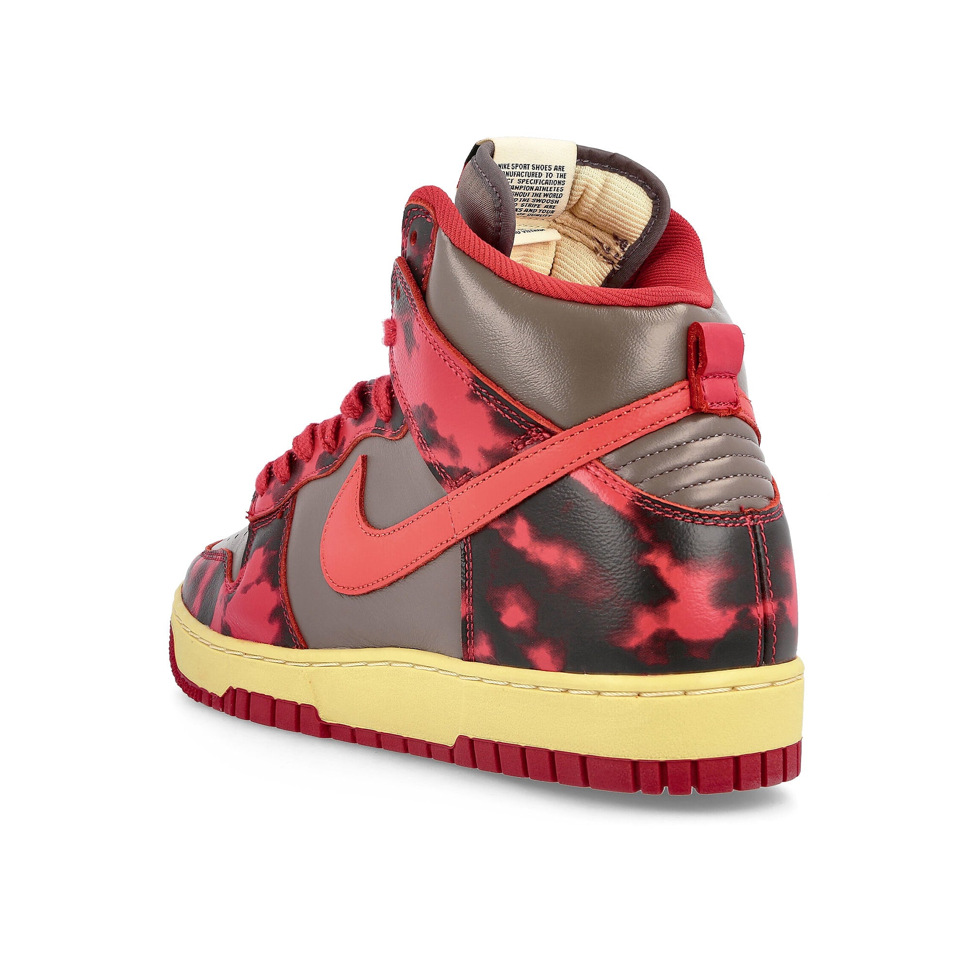 Nike dunk high 1985 sp University Red-Chile Red - Cave Stone High Top Sneakers Material | Overkill