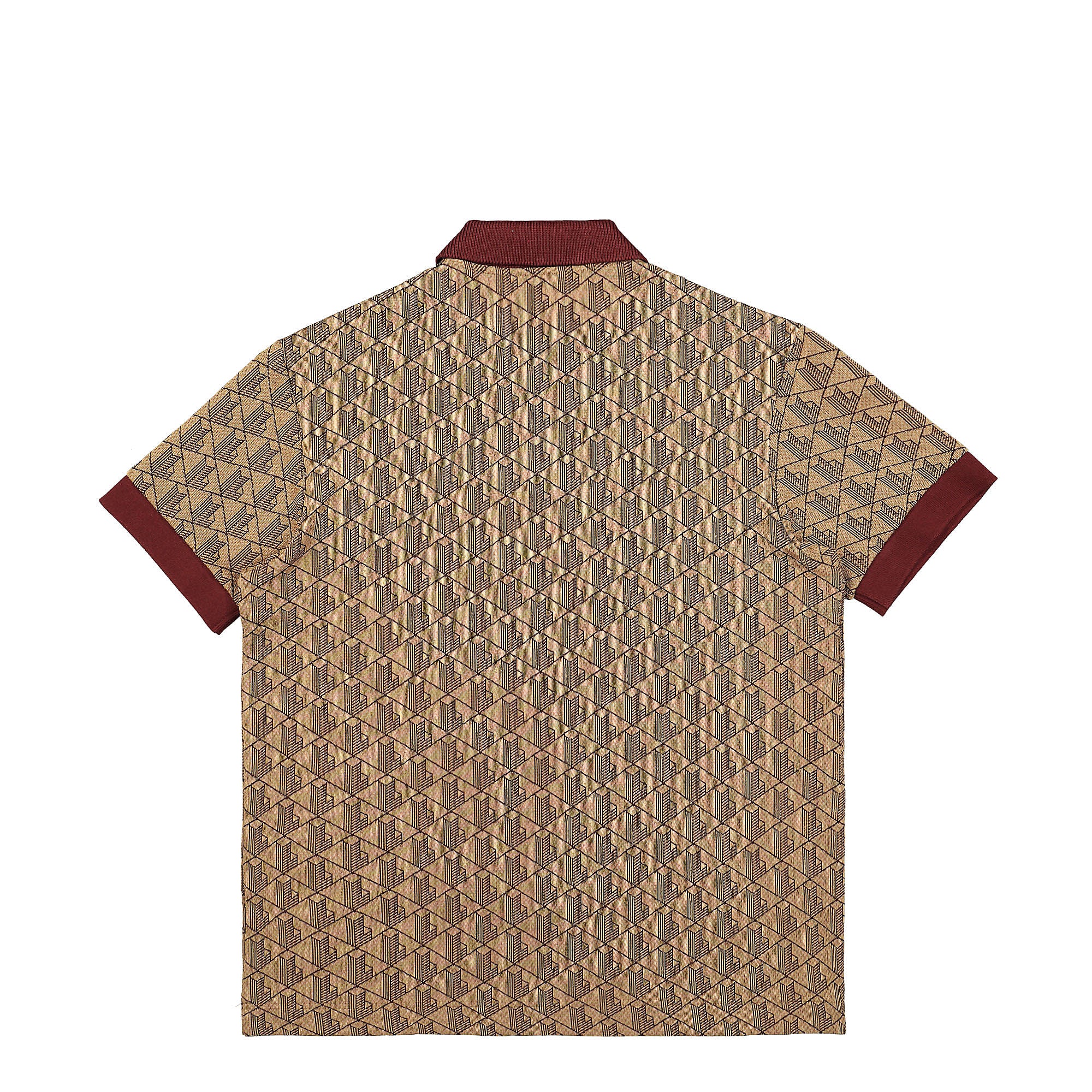 Lacoste Tartan Print Polo Beige / Bordeaux Polo Shirts Material | Overkill