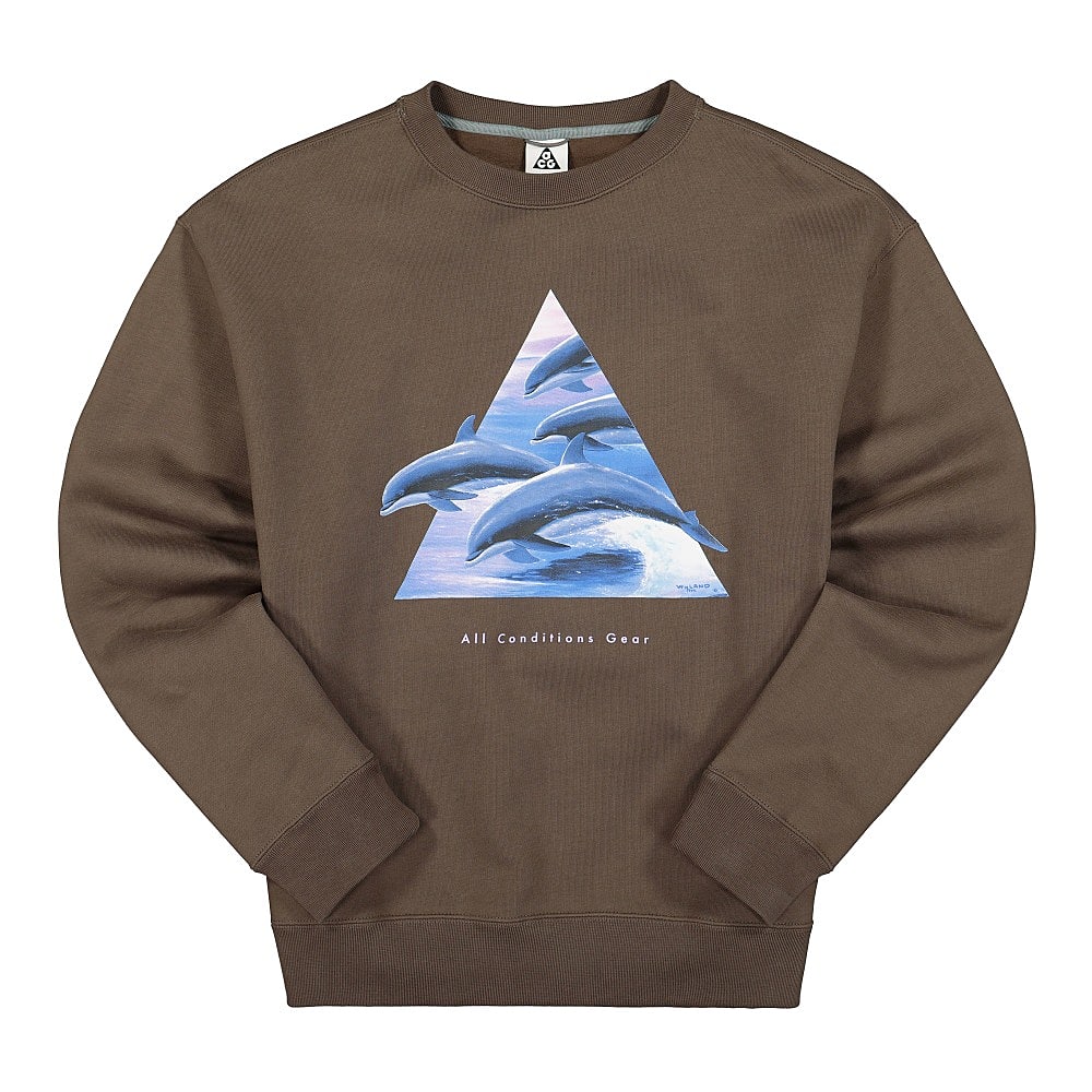 Nike NRG ACG Wyland Crew Ironstone / Smoke Grey Sweatshirts DH1580 004 | Overkill