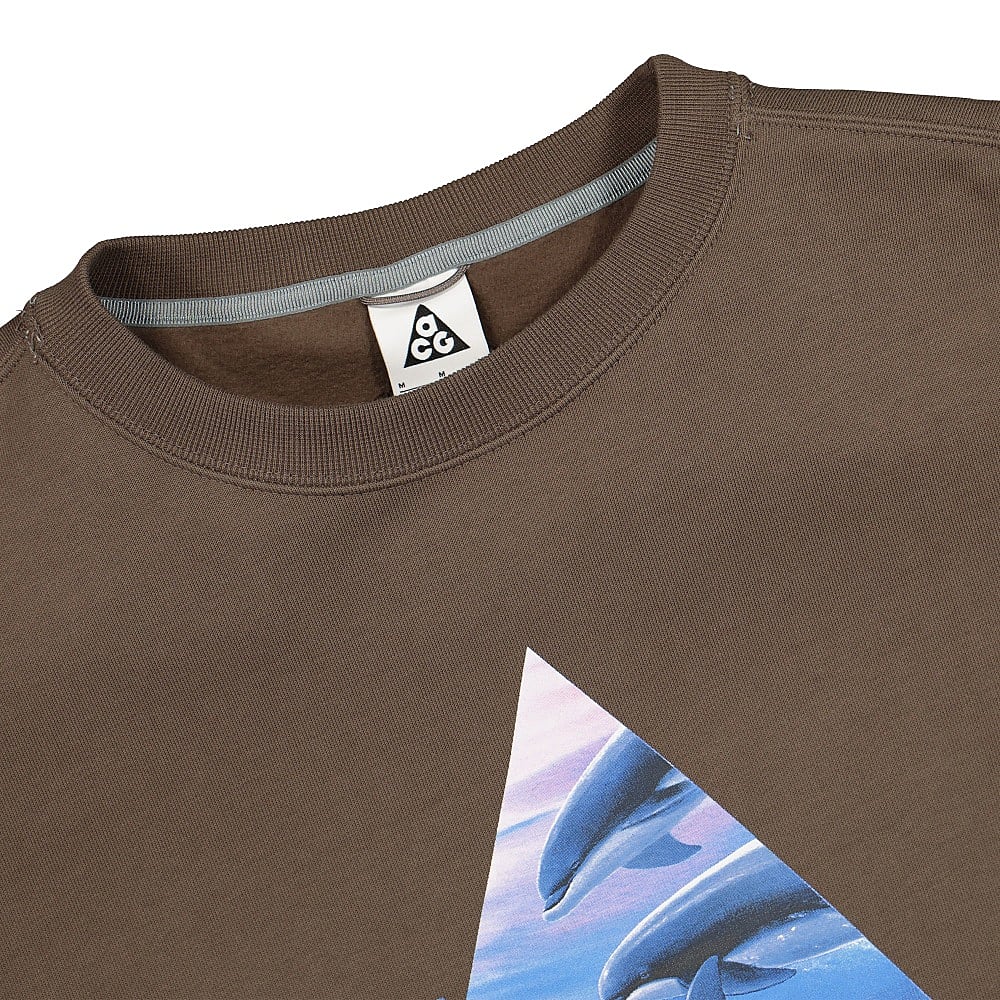 Nike NRG ACG Wyland Crew Ironstone / Smoke Grey Sweatshirts Close-up | Overkill