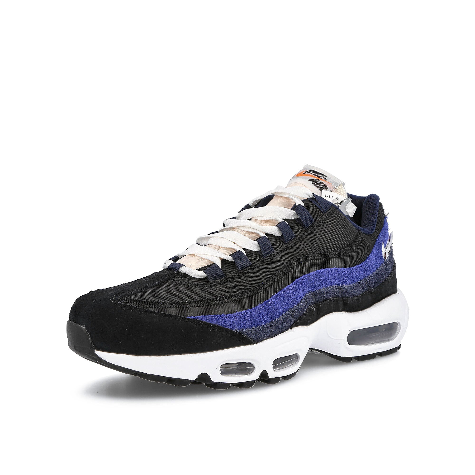 Nike air max 95 se Black-Sail - Obsidian - Deep Royal Blue Low Top Sneakers Close Up | Overkill