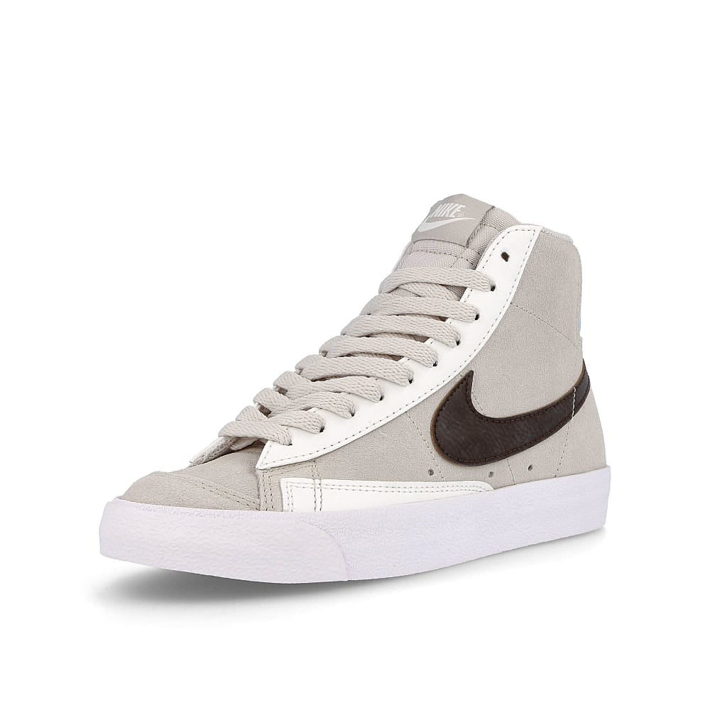 Nike wmns blazer mid 77 Light Bone-Dark Cinder - Summit White Mid Top Sneakers Close Up | Overkill