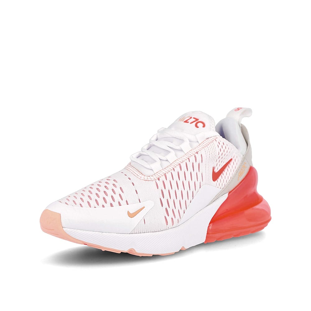 Nike wmns air max 270 essential White-Bright Mango - Crimson Tint Sneakers Close Up | Overkill