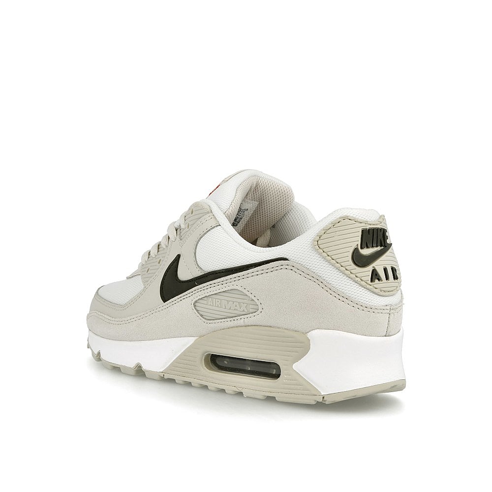 Nike air max 90 White / Black - Light Bone - Team Orange Close-up | Overkill