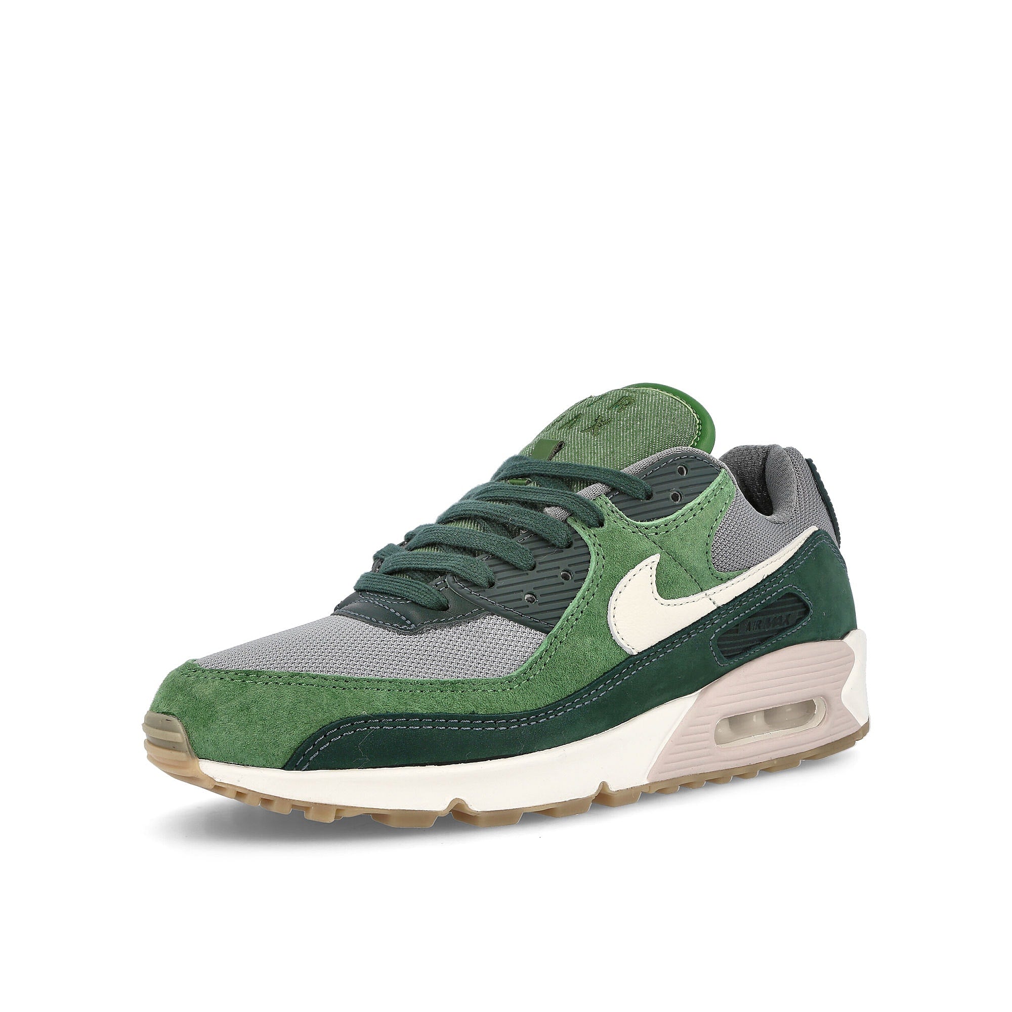 Nike air max 90 premium Pro Green / Pale Ivory - Forest Green Low Top Sneakers Close Up | Overkill