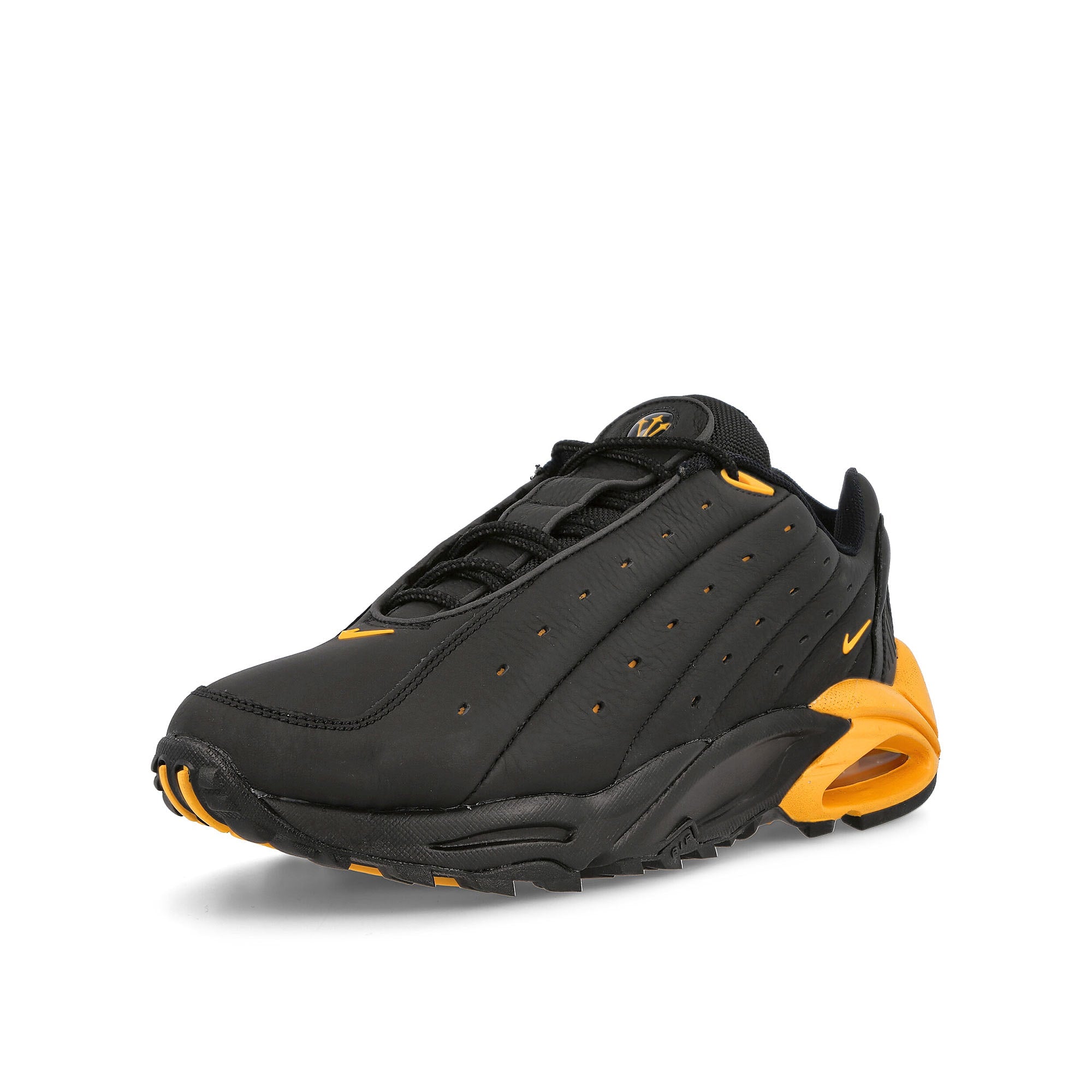 Nike NOCTA x Nike Hot Step Air Terra Black-University Gold Sneakers Close Up | Overkill