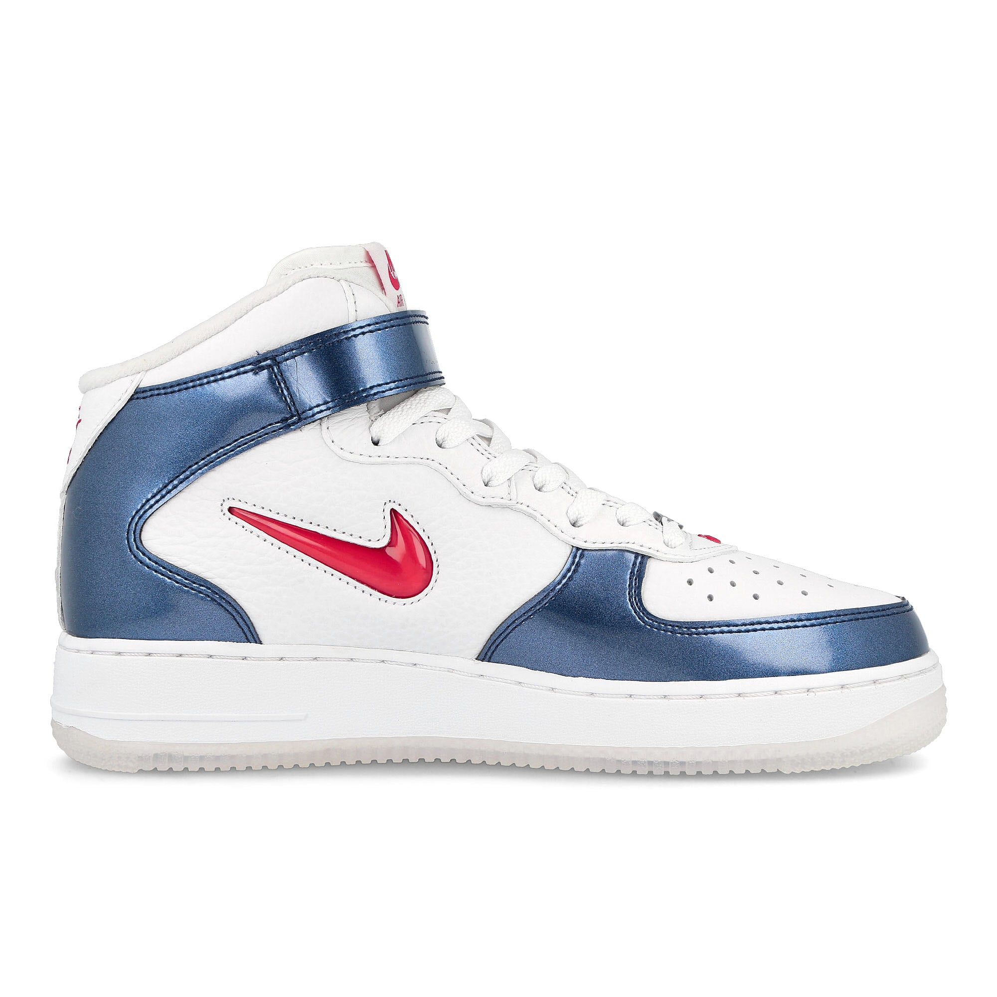 Nike air force 1 mid qs White-University Red - Midnight Navy - White Mid Top Sneakers Silhouette | Overkill