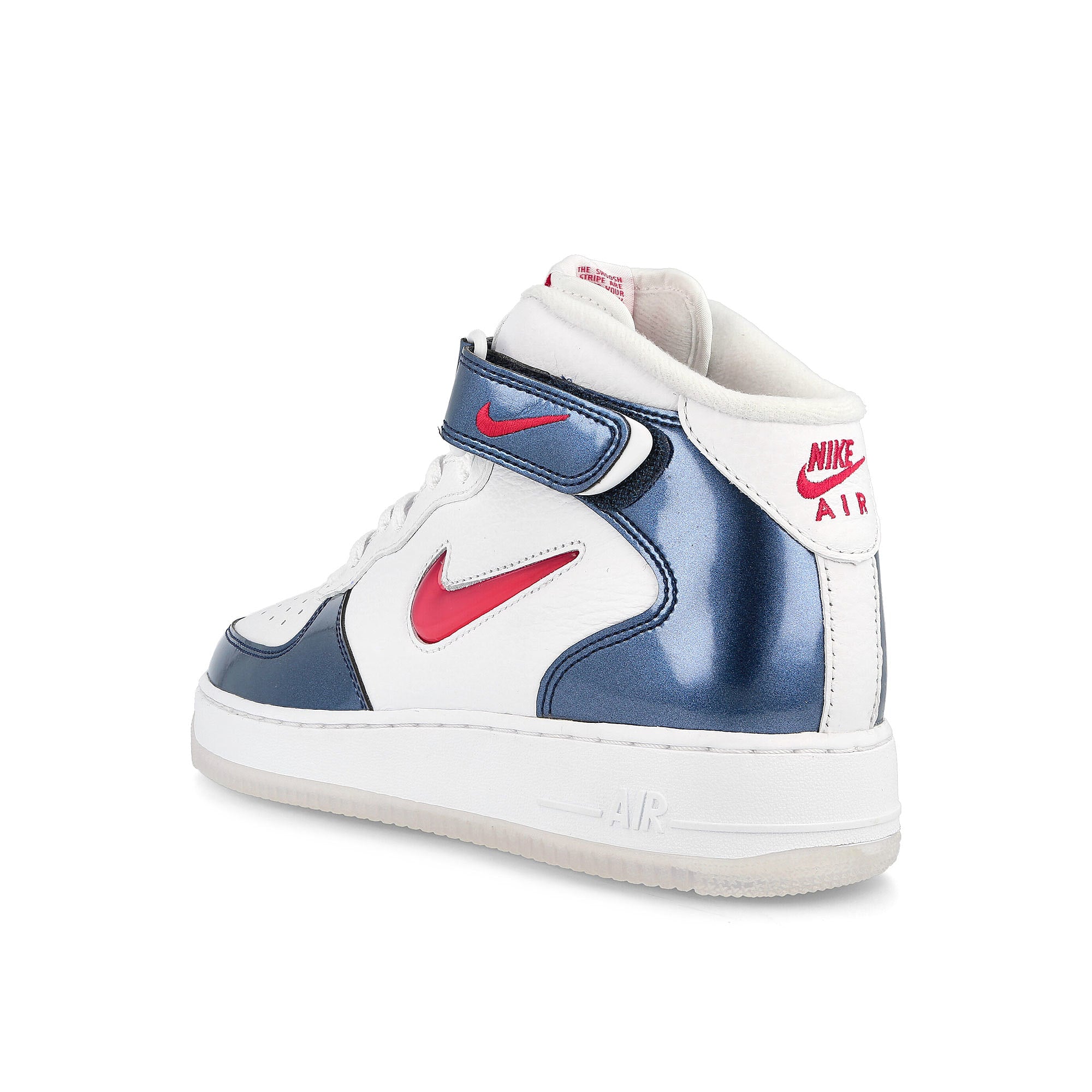 Nike air force 1 mid qs White-University Red - Midnight Navy - White Mid Top Sneakers Material | Overkill