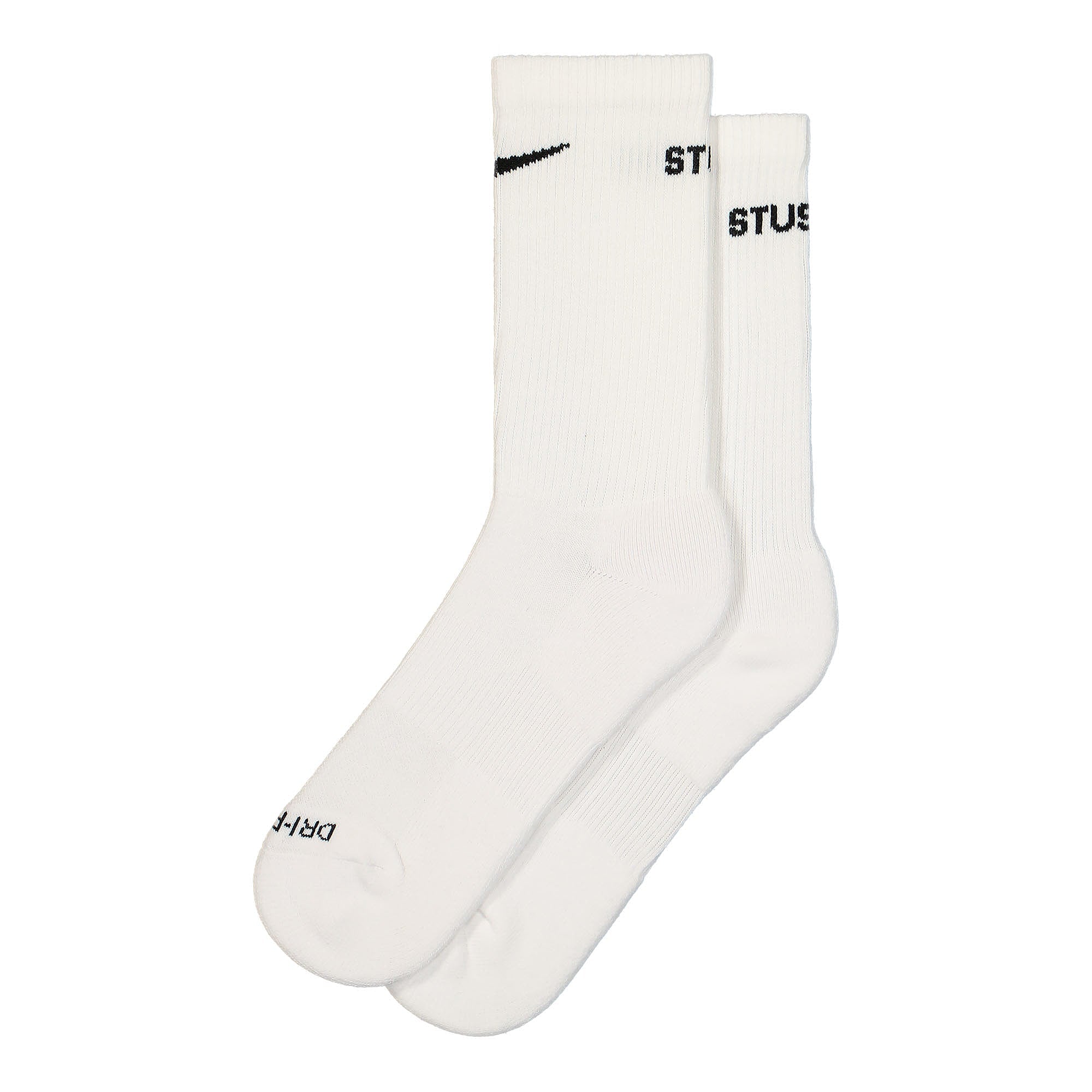 Nike Stussy x Nike Everyday Plus Cush Crew Socks White / Black Socks DH6155 100 | Overkill