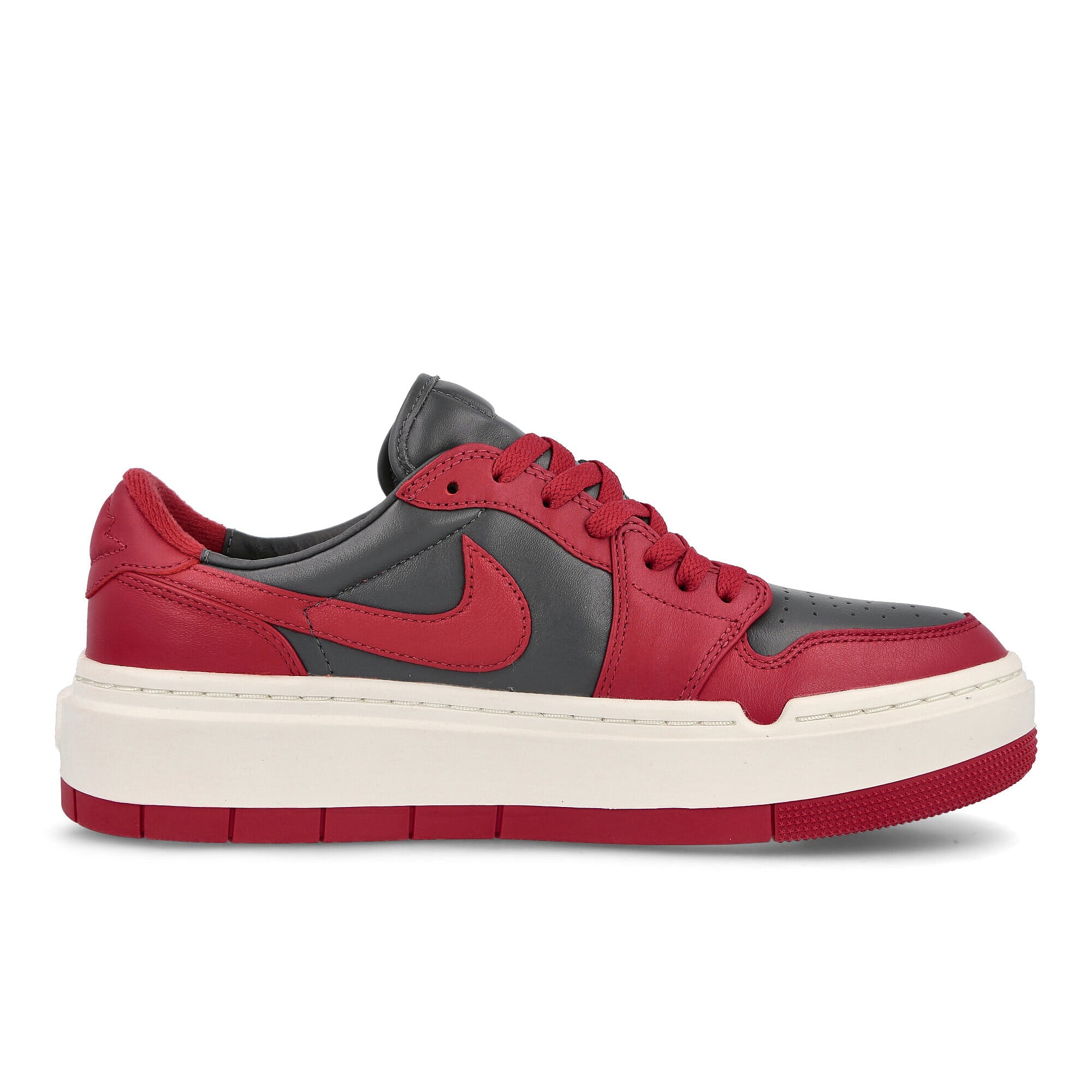 Jordan Wmns Air Jordan 1 Elevate Low Dark Grey-Varsity Red - Sail Sneakers Silhouette | Overkill