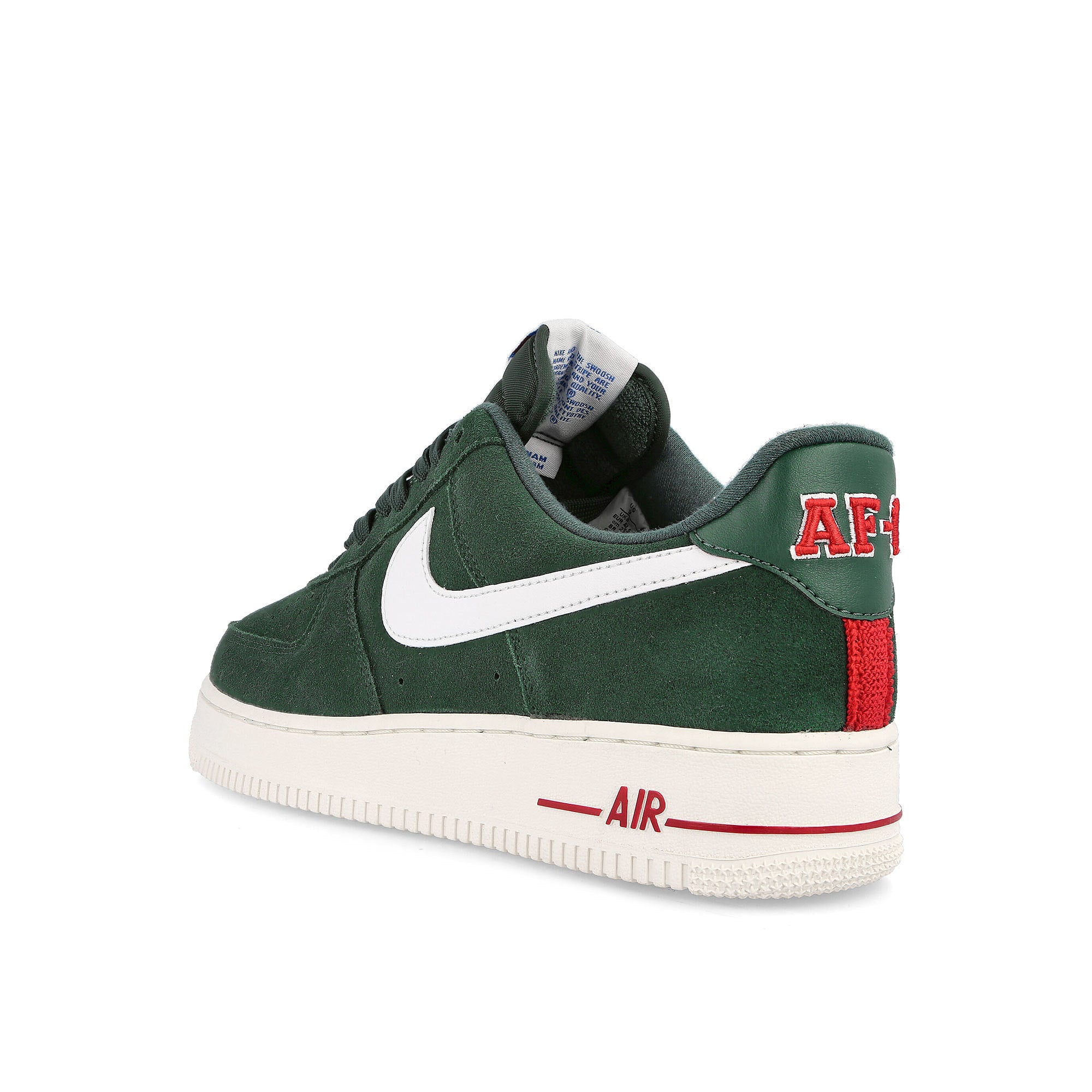 Nike air force 1 07 lx Pro Green-White - Sail - Gym Red Low Top Sneakers Material | Overkill