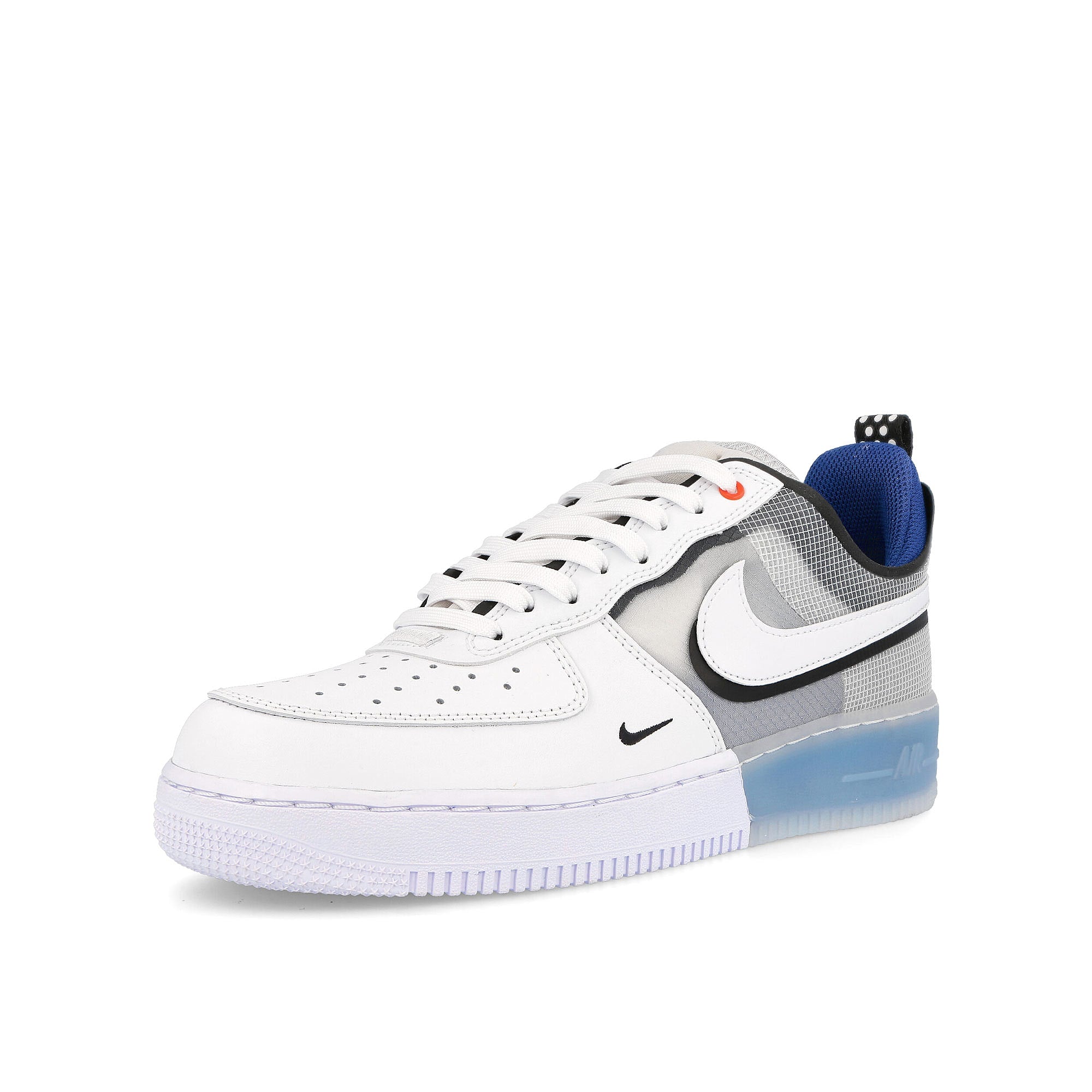 Nike air force 1 react White / White - Light Photo Blue Detailfoto | Overkill