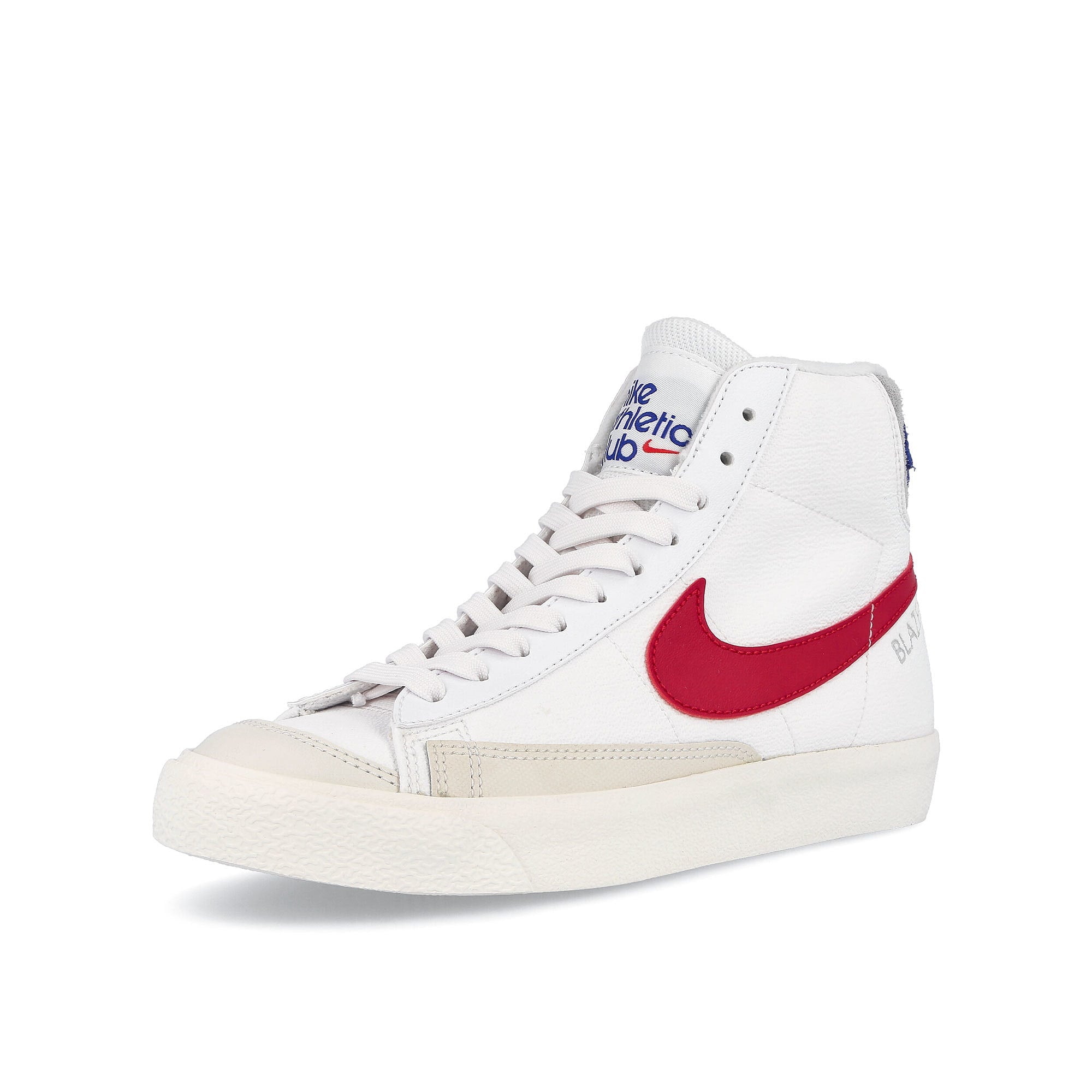 Nike blazer mid 77 White-Gym Red - Light Smoke Grey - Phantom Low Top Sneakers Close Up | Overkill