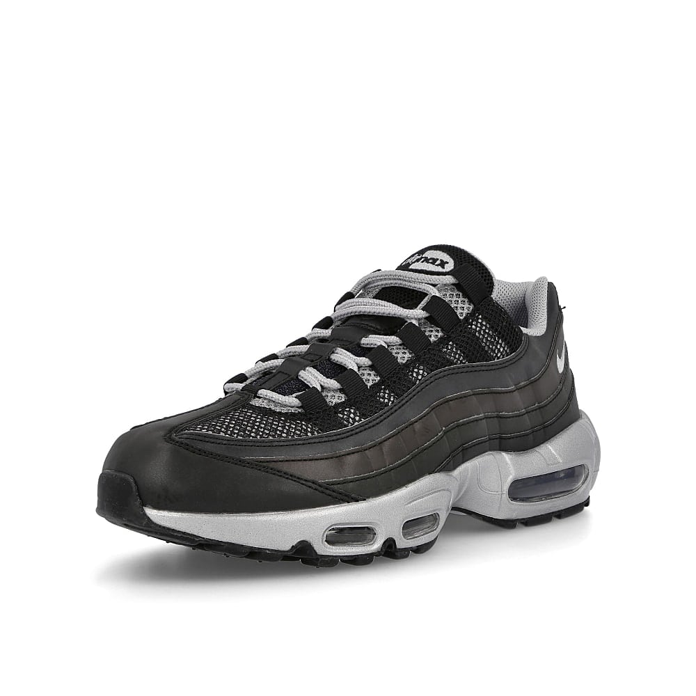 Nike air max 95 premium Black-Metallic Silver - Game Royal Sneakers Close Up | Overkill