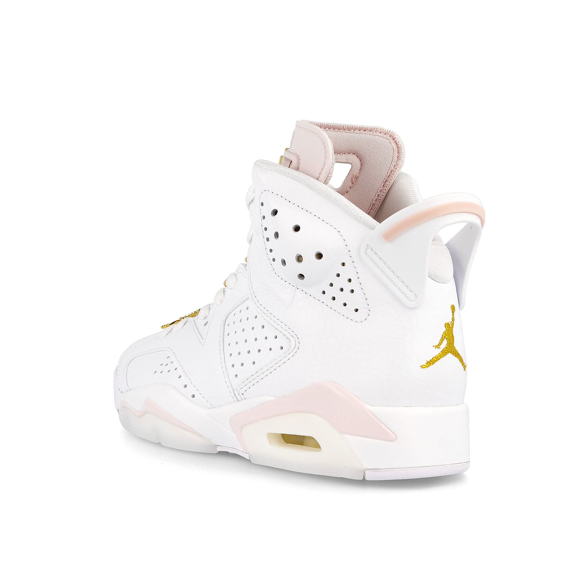 Jordan Wmns Air Jordan 6 Retro White / Metallic Gold - Barely Rose - Sail Close-up | Overkill