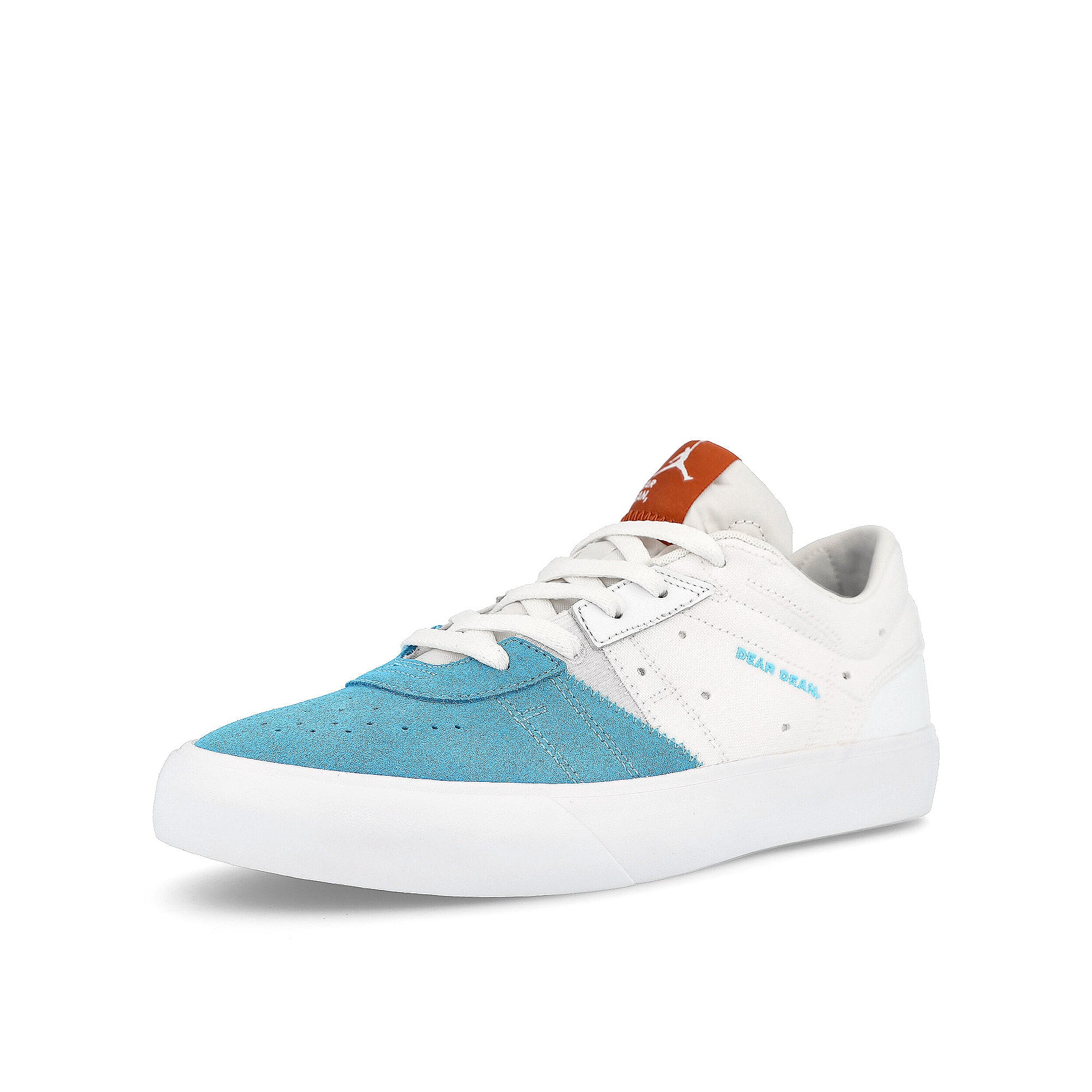 Jordan Air Jordan Series .02 White-University Blue - Sail - Burnt Sunrise Low Top Sneakers Close Up | Overkill