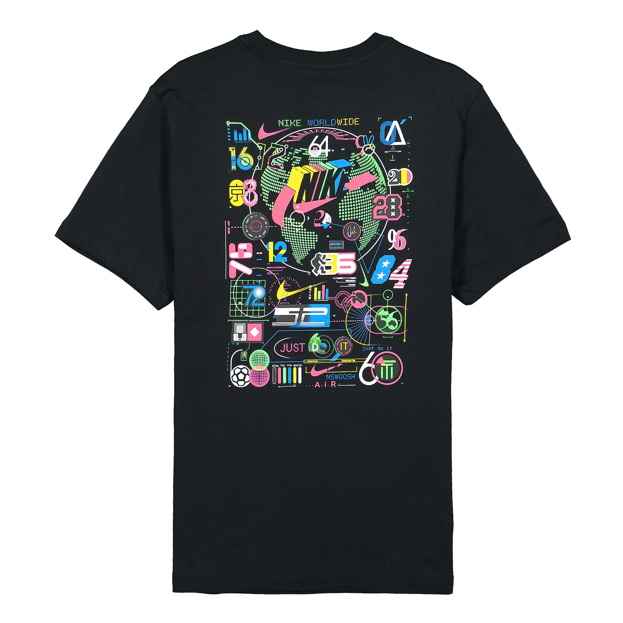 Nike NSW Worldwide Icons Tee Black T-Shirts Material | Overkill