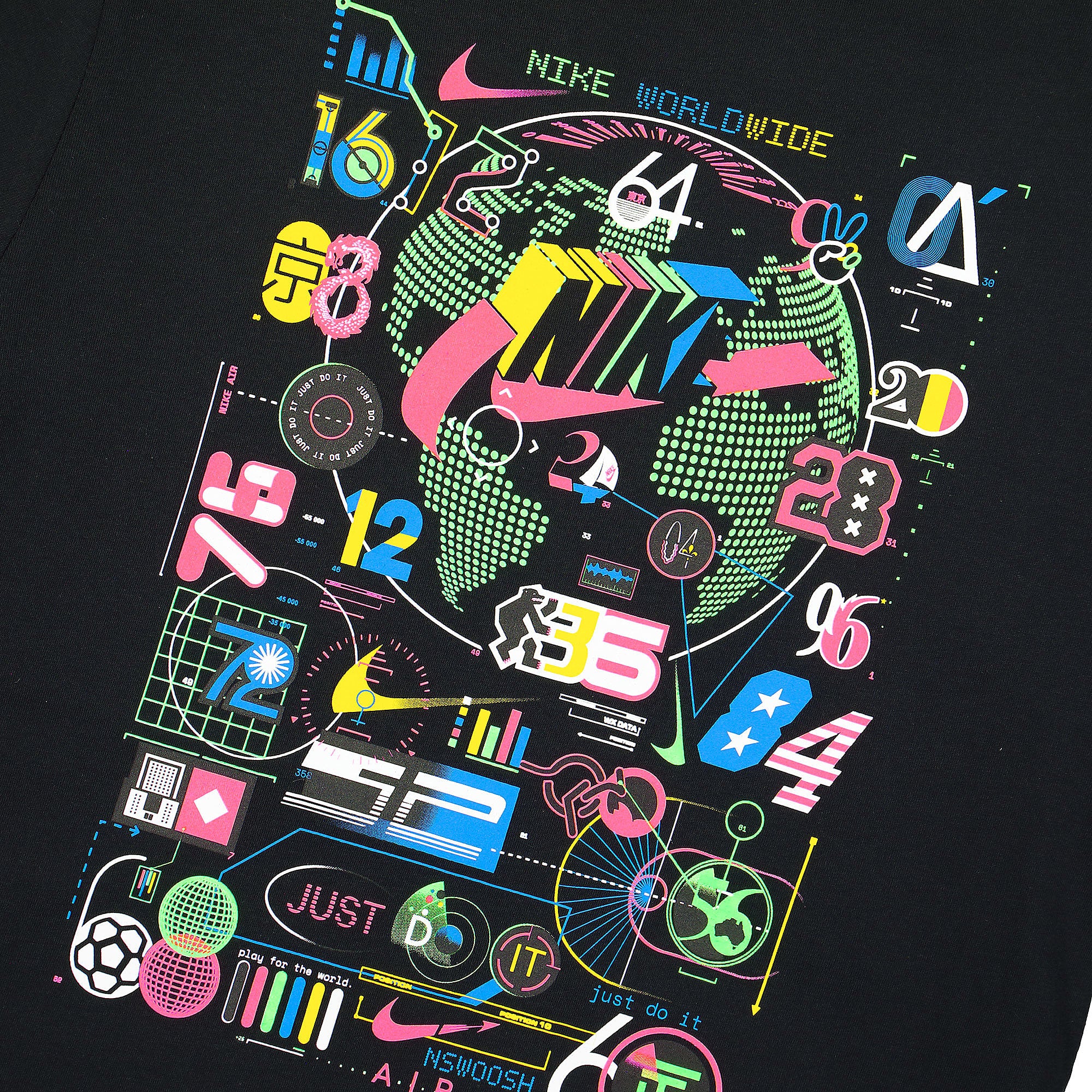 Nike NSW Worldwide Icons Tee Black T-Shirts Detailfoto | Overkill
