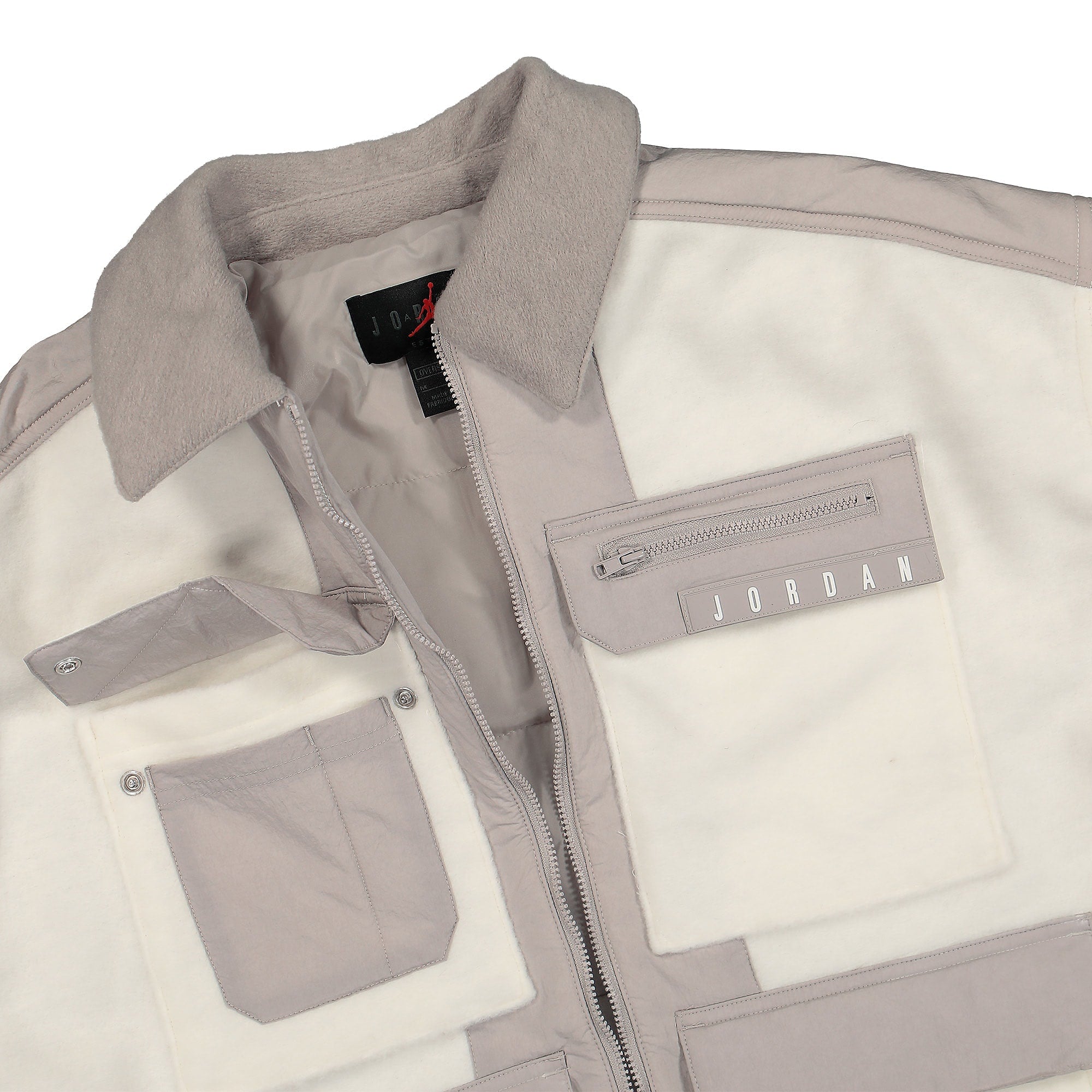 Jordan Wmns Air Jordan Cozy Girl Jacket Summit White / College Grey / College Grey Jackets Close-up | Overkill