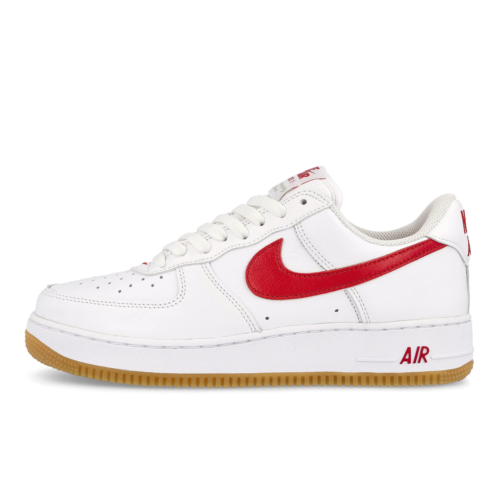 Nike air force 1 low retro White-University Red - Gum Yellow Low Top Sneakers DJ3911 102 | Overkill