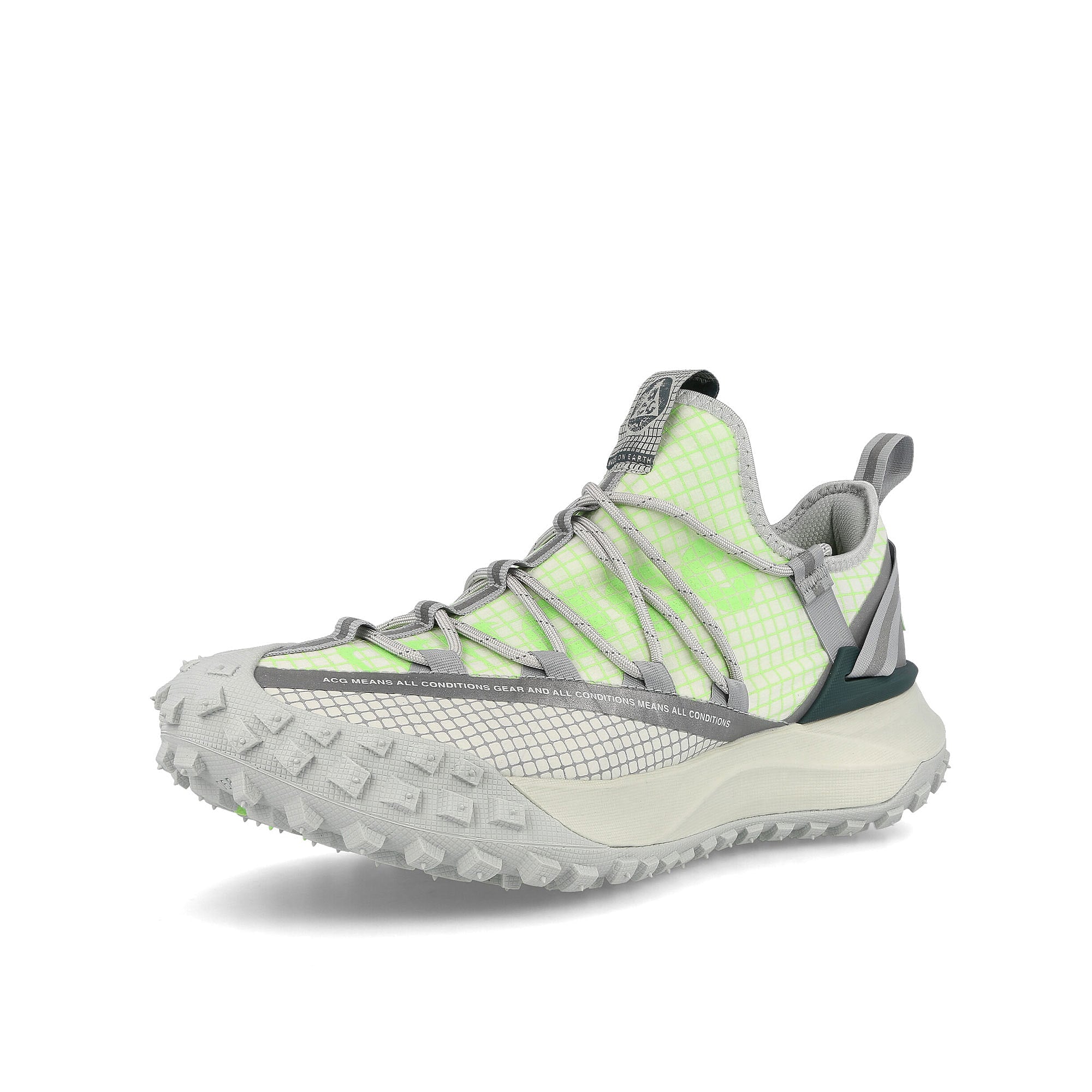 Nike acg mountain fly low Sea Glass-Lime Blast Low Top Sneakers Close Up | Overkill
