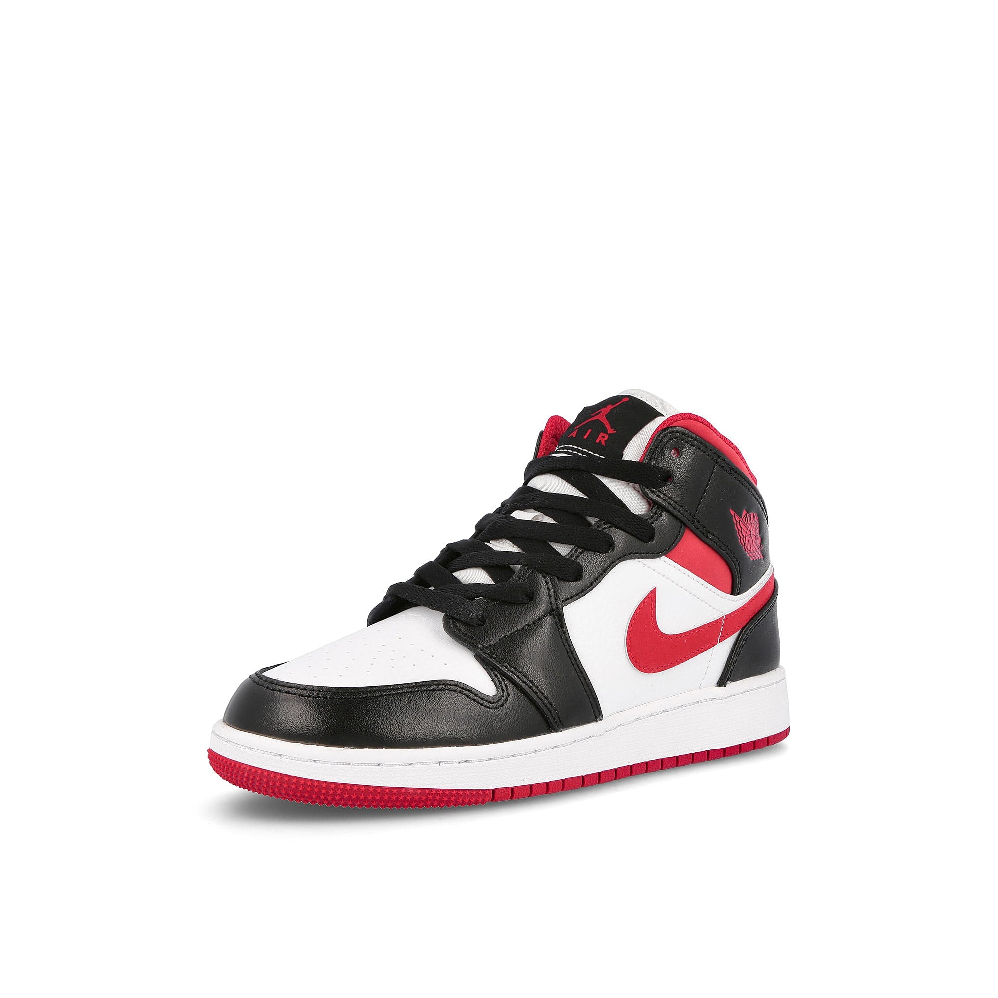 Jordan Air Jordan 1 Mid GS White / Gym Red - Black Detailfoto | Overkill