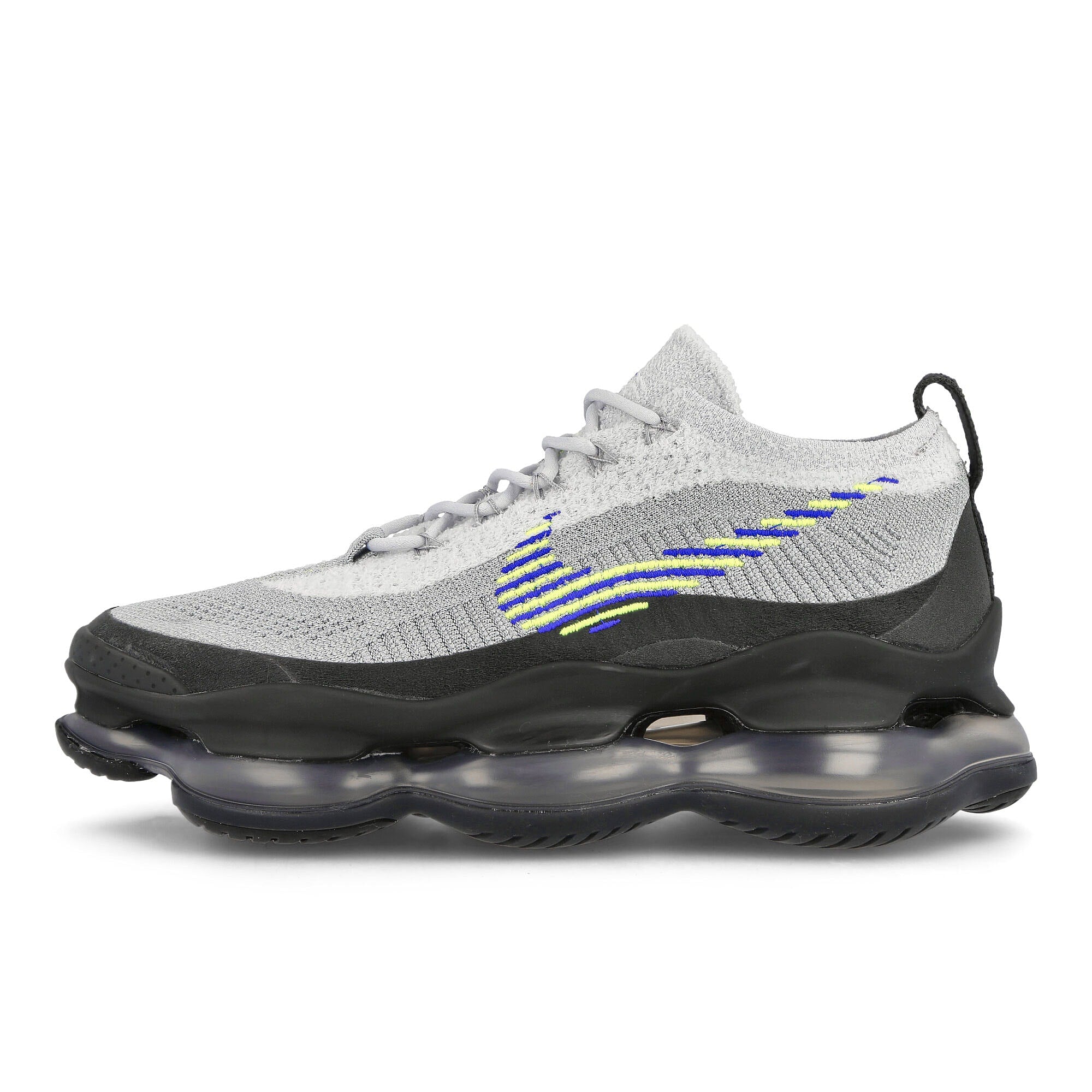 Nike Air Max Scorpion Flyknit Wolf Grey / Volt - Wolf Grey - Darkk Smoke Grey Low Top Sneakers DJ4701 002 | Overkill