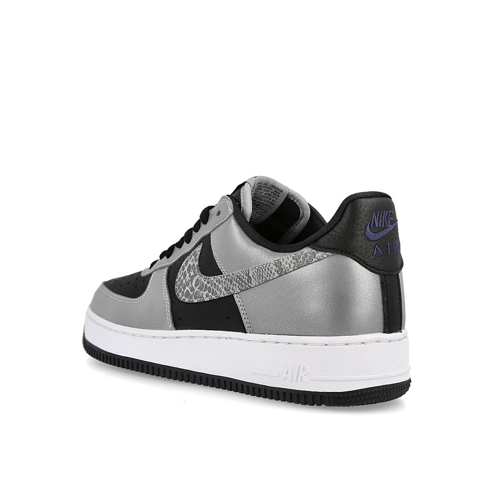 Nike air force 1 b Black-Black - Silver Low Top Sneakers Material | Overkill
