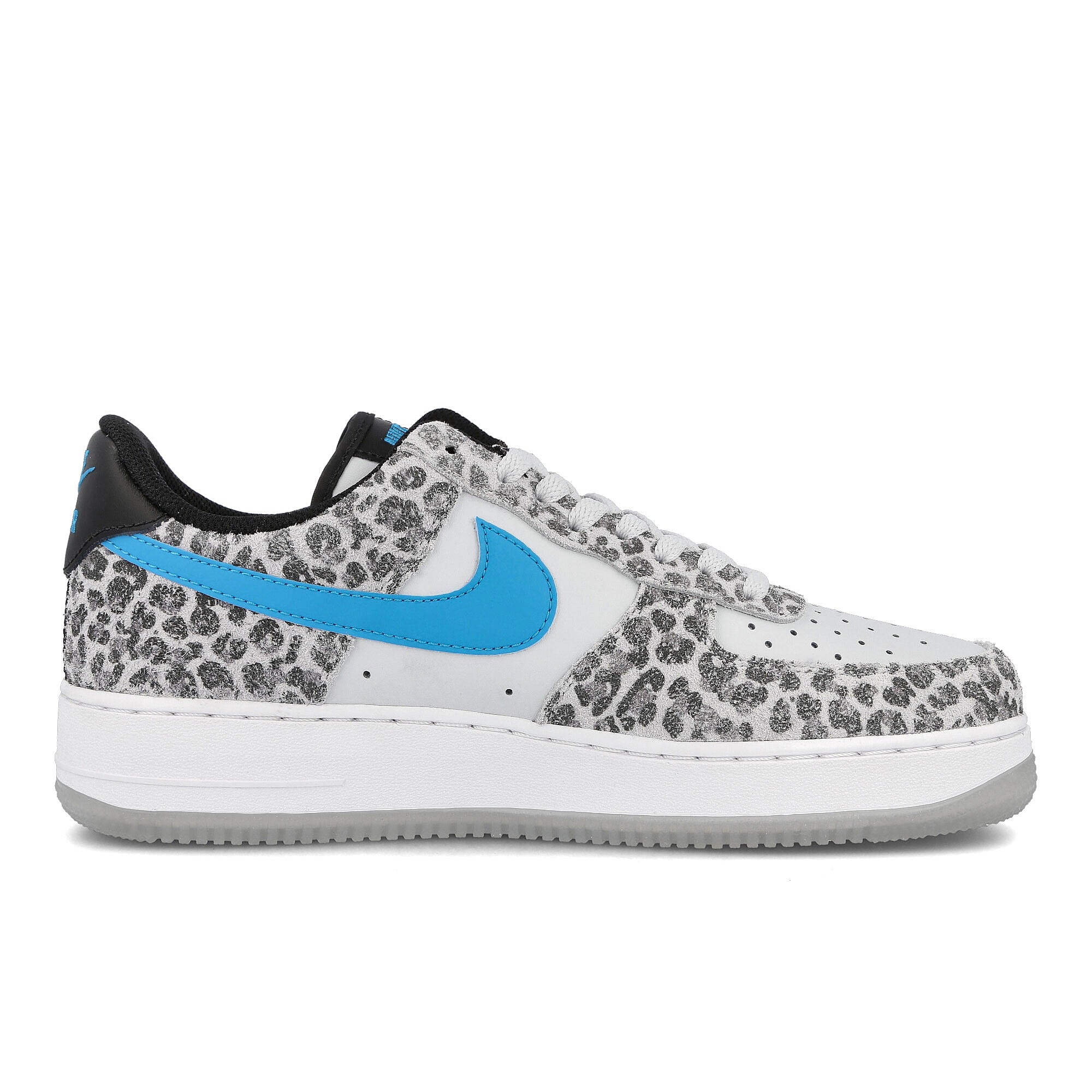 Nike air force 1 07 premium Pure Platinum-Light Blue Fury - Black Low Top Sneakers Silhouette | Overkill