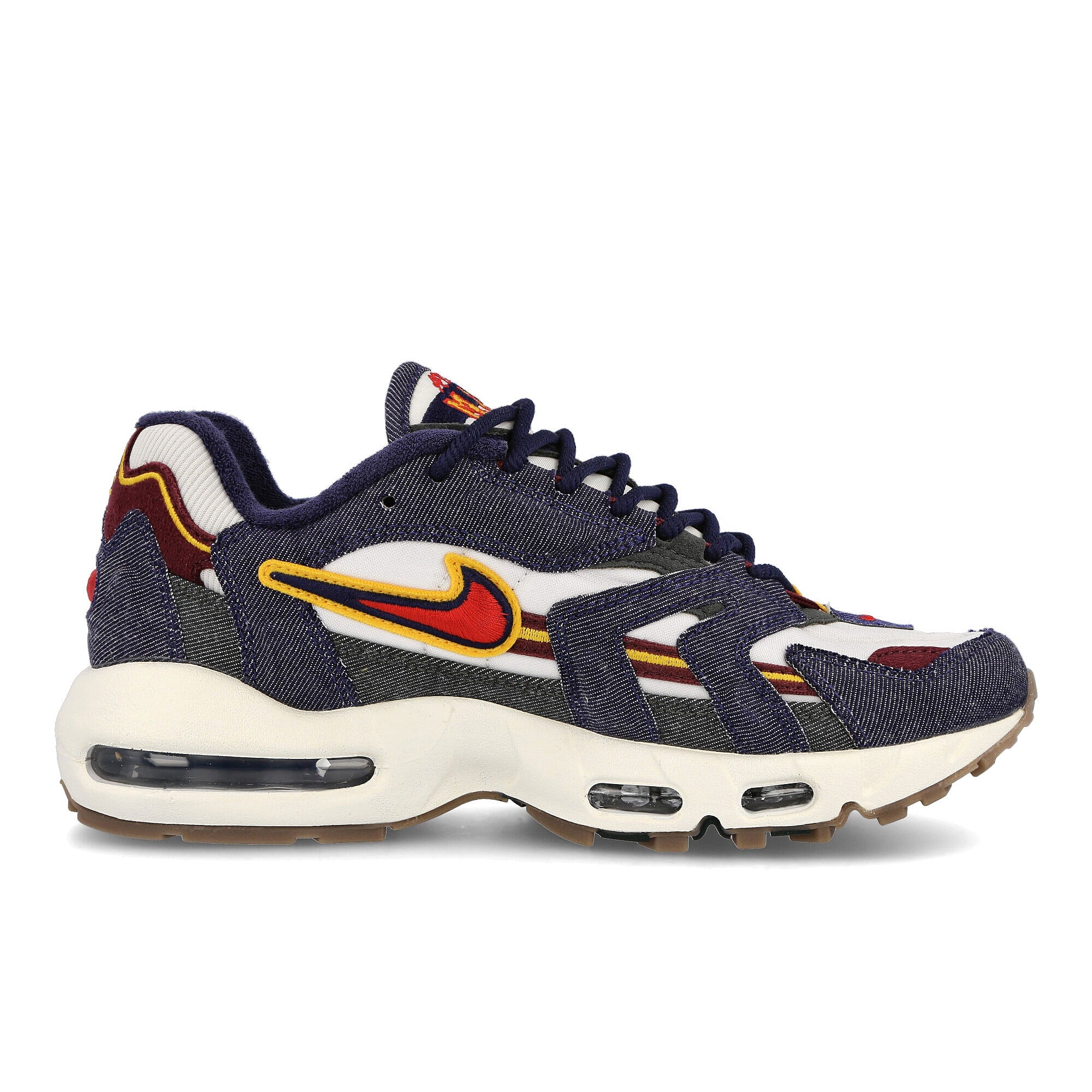 Nike air max 96 ii qs Blackened Blue-Gym Red - Light Bone Sneakers Silhouette | Overkill