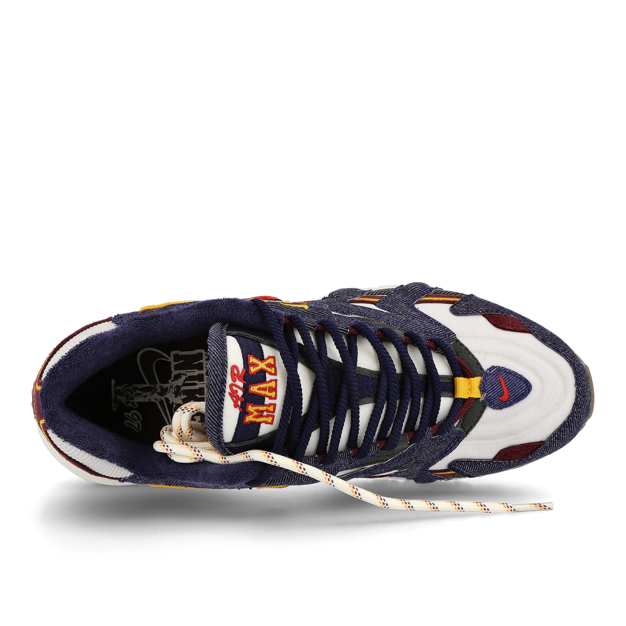 Nike air max 96 ii qs Blackened Blue-Gym Red - Light Bone Sneakers Detailfoto | Overkill