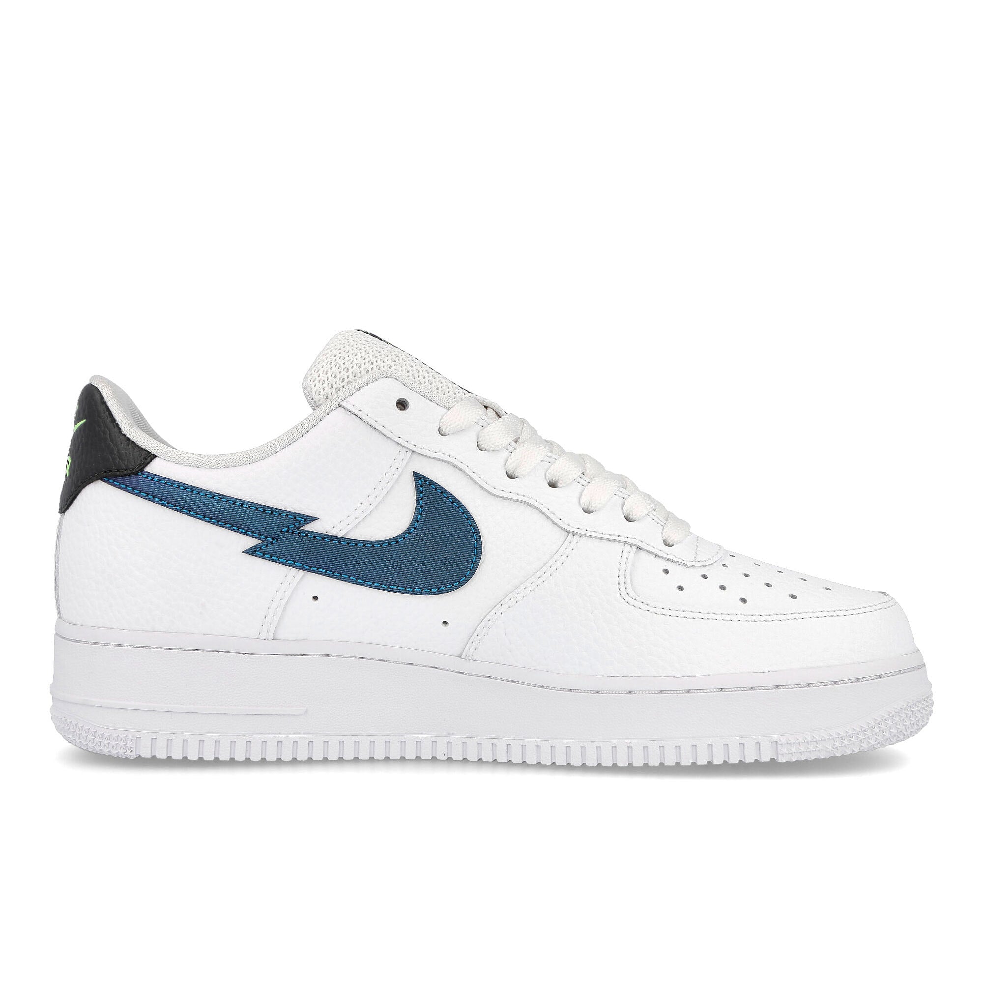 Nike air force 1 low White / Aquamarine - Lime Glow - Off Noir Material | Overkill