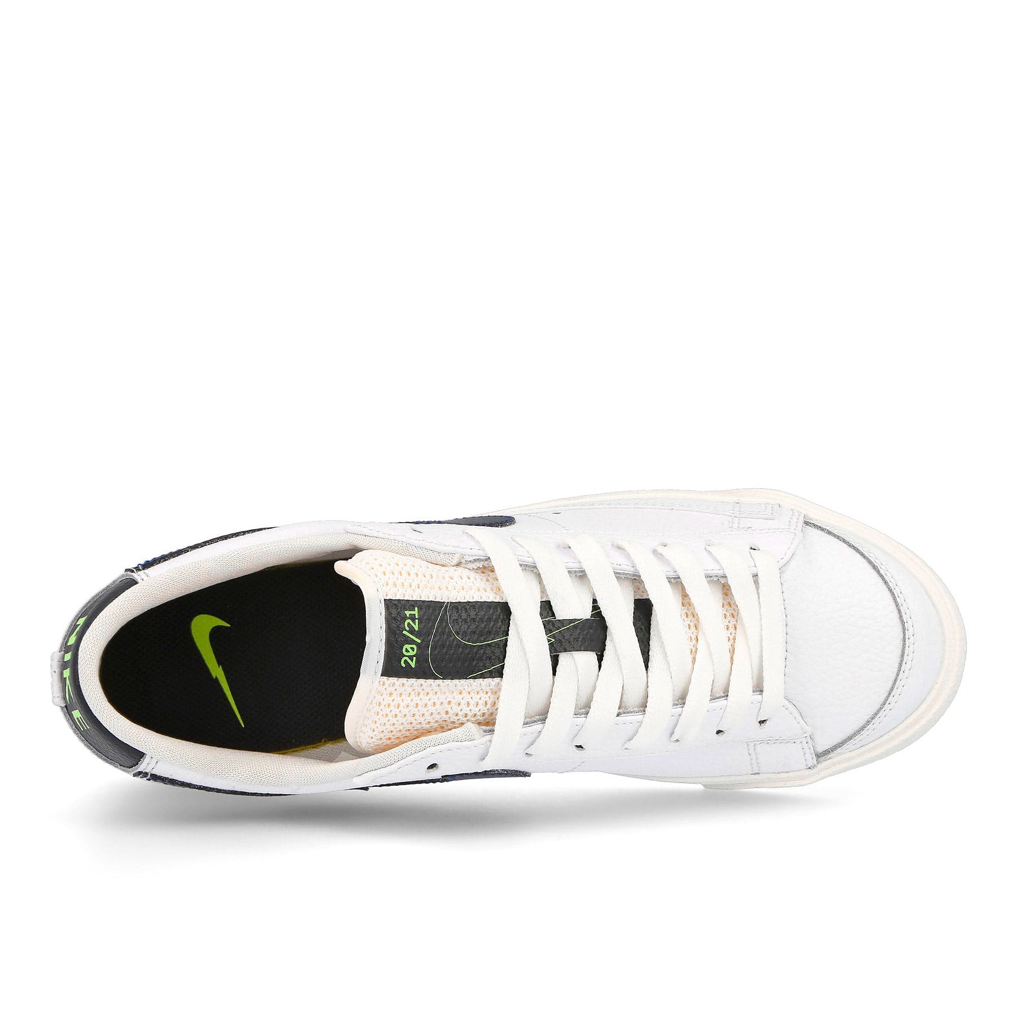 Nike blazer low 77 White-Aquamarine - Lime Glow - Off Noir Low Top Sneakers Detailfoto | Overkill