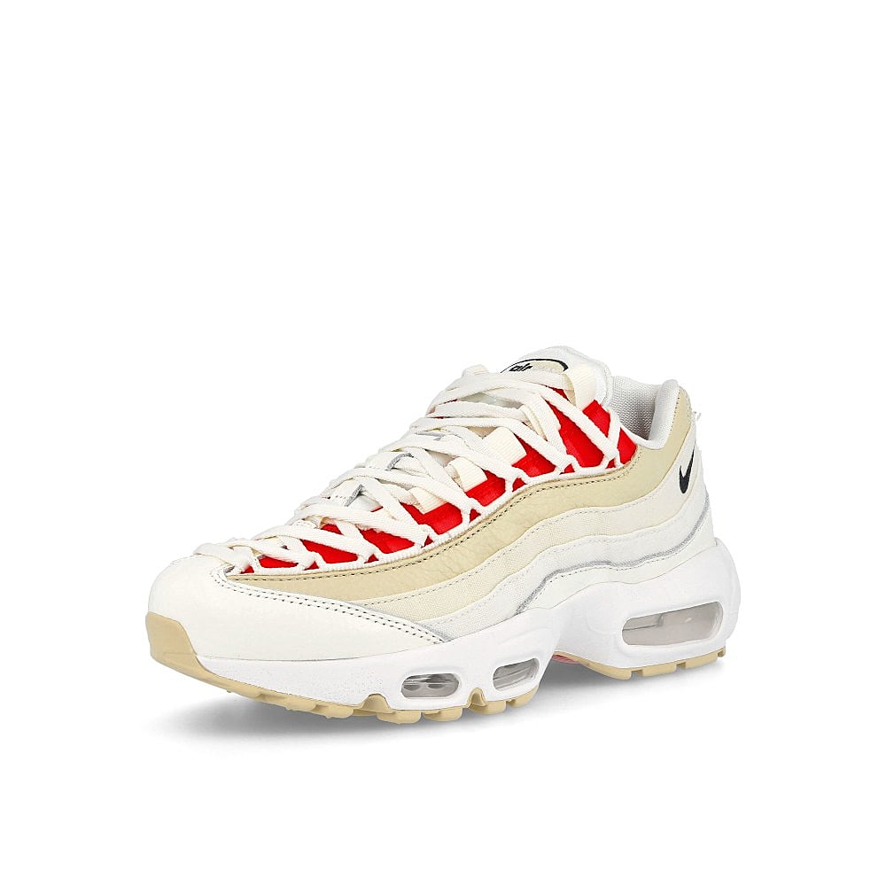 Nike wmns air max 95 Sail-Black - Chile Red - Coconut Milk Sneakers Close Up | Overkill