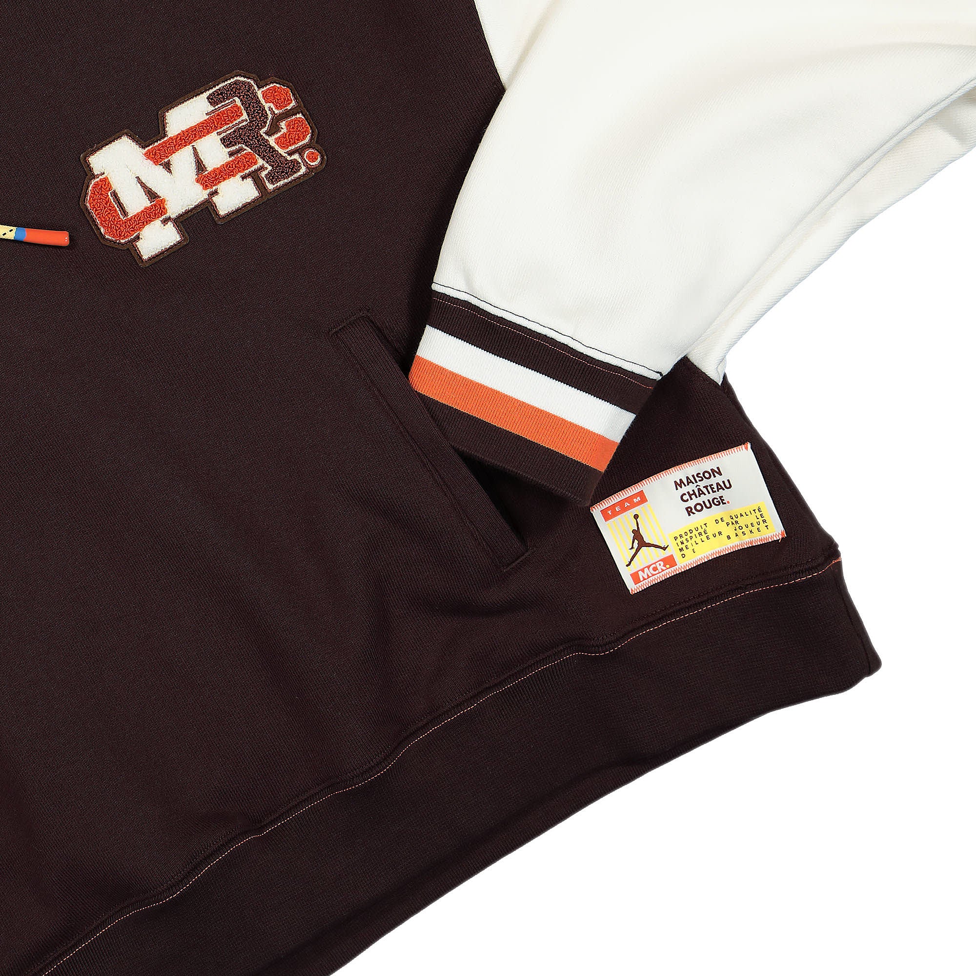 Jordan Maison Chateau Rouge x Wmns Air Jordan Fleece Top Brown Basalt / Sail / Pale Vanilla Hoodies Detail view 2 | Overkill