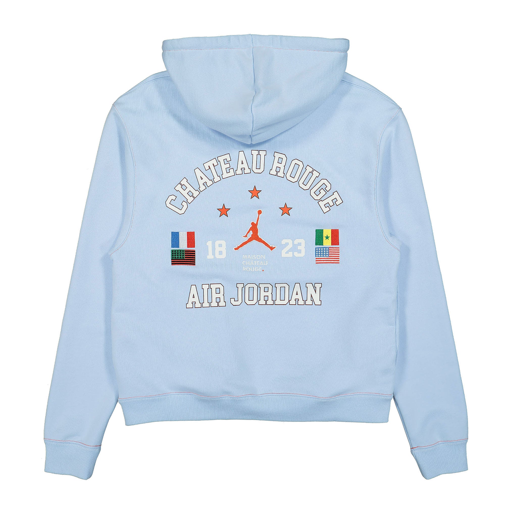Jordan Maison Chateau Rouge x Air Jordan Fleece Hoodie Celestine Blue Hoodies Close-up | Overkill