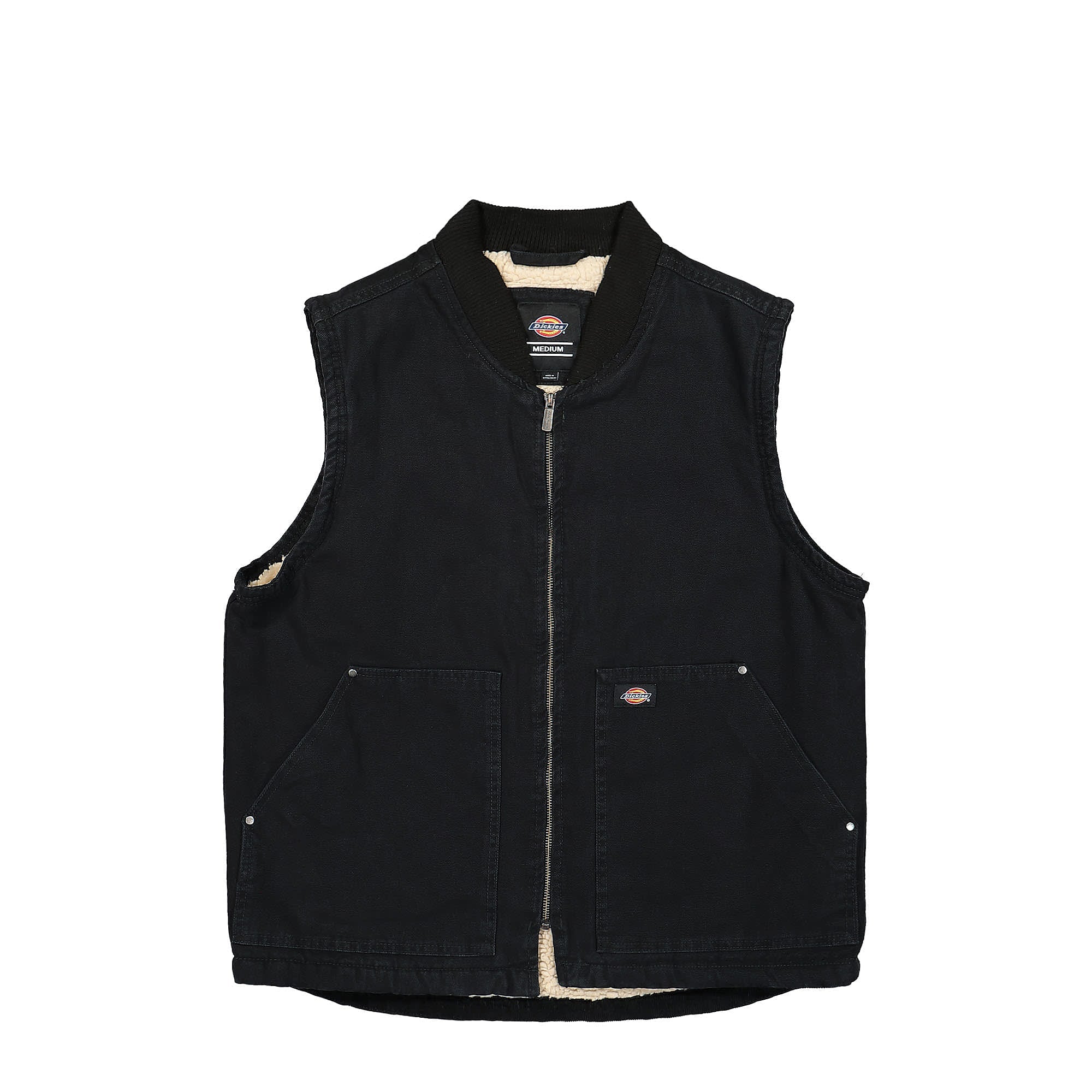Dickies Duck Canvas Vest Stone Washed Black Vests DK0A4XFXC401 | Overkill