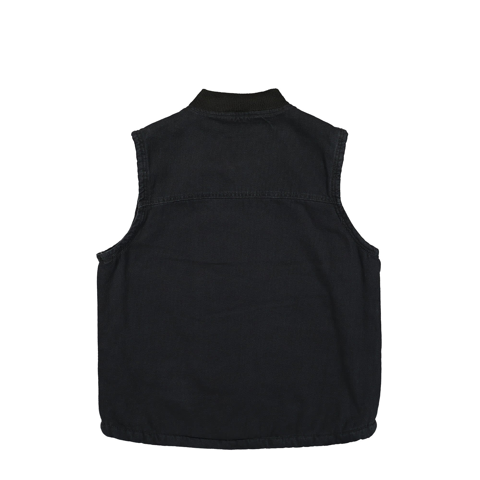 Dickies Duck Canvas Vest Stone Washed Black Vests Material | Overkill