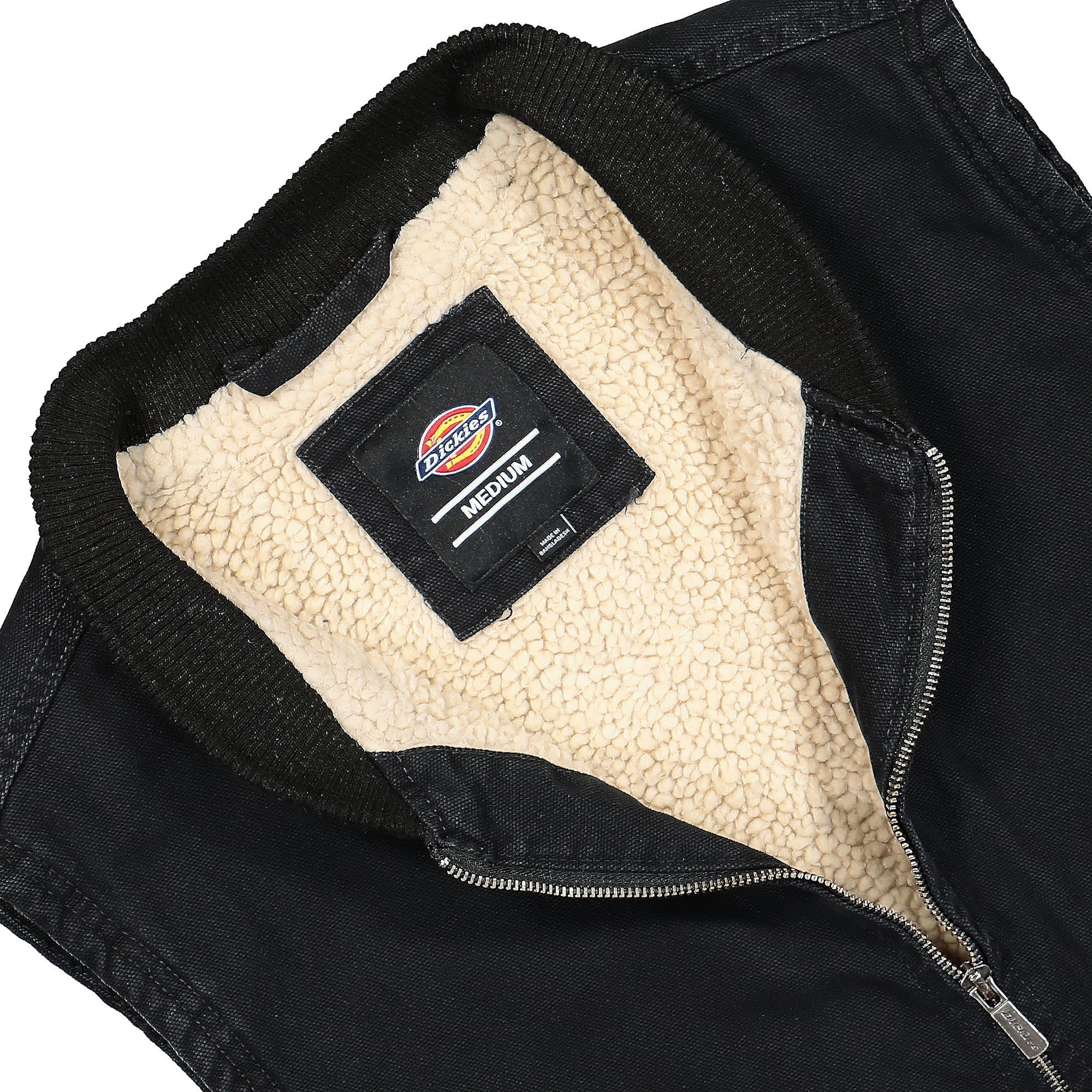 Dickies Duck Canvas Vest Stone Washed Black Vests Close-up | Overkill