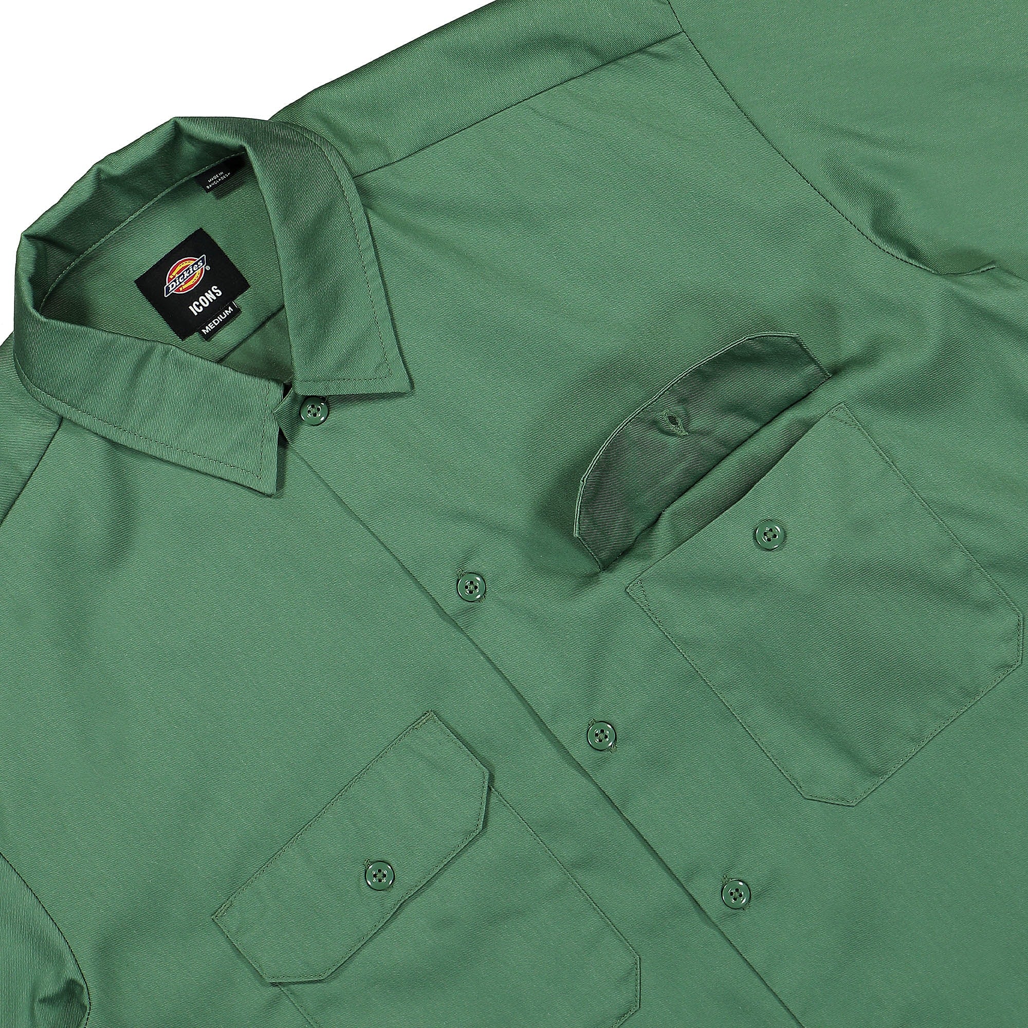 Dickies Work Shirt SS Dark Ivy Shirts Detailfoto | Overkill